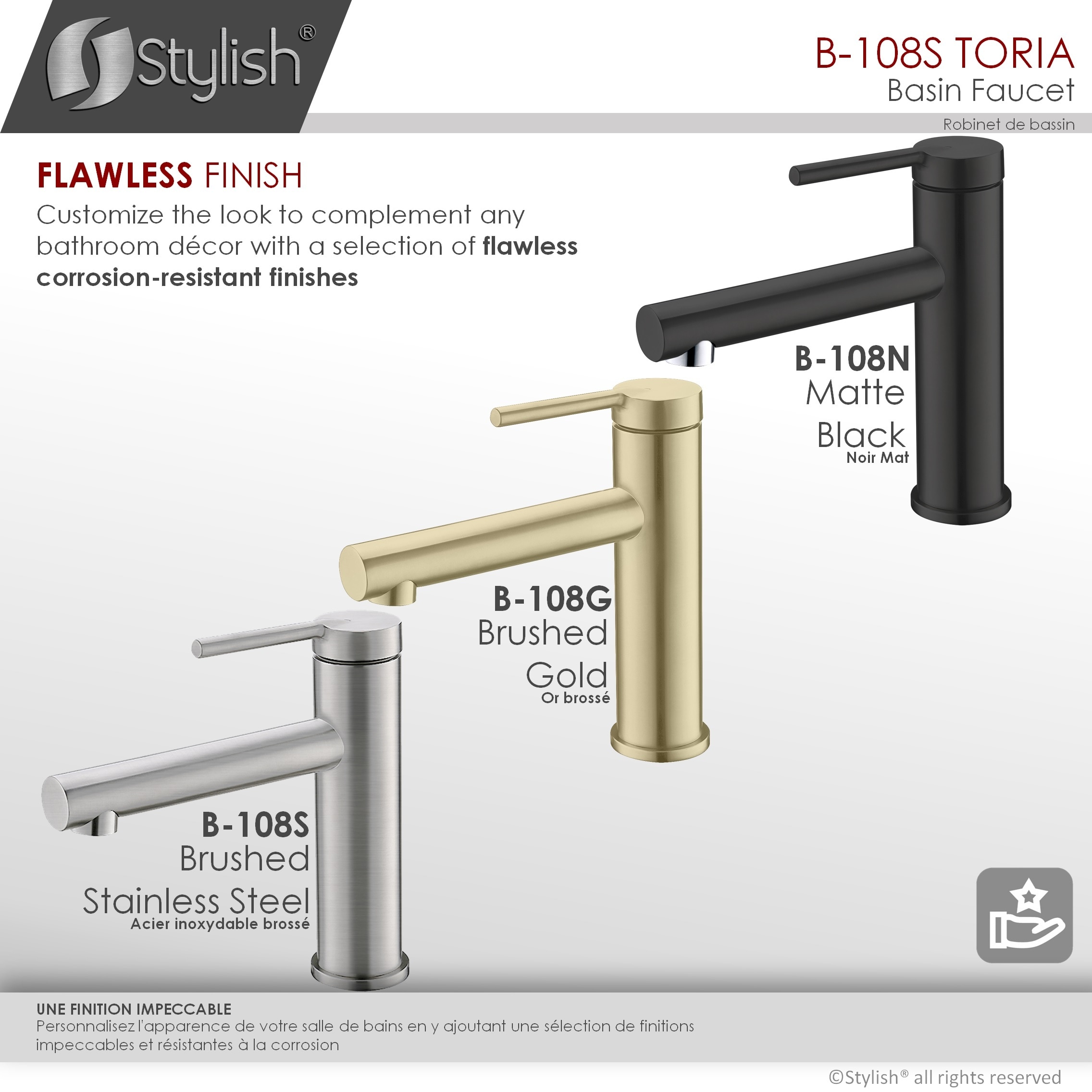 Stylish B-108S Lavatory-Faucets - View #8
