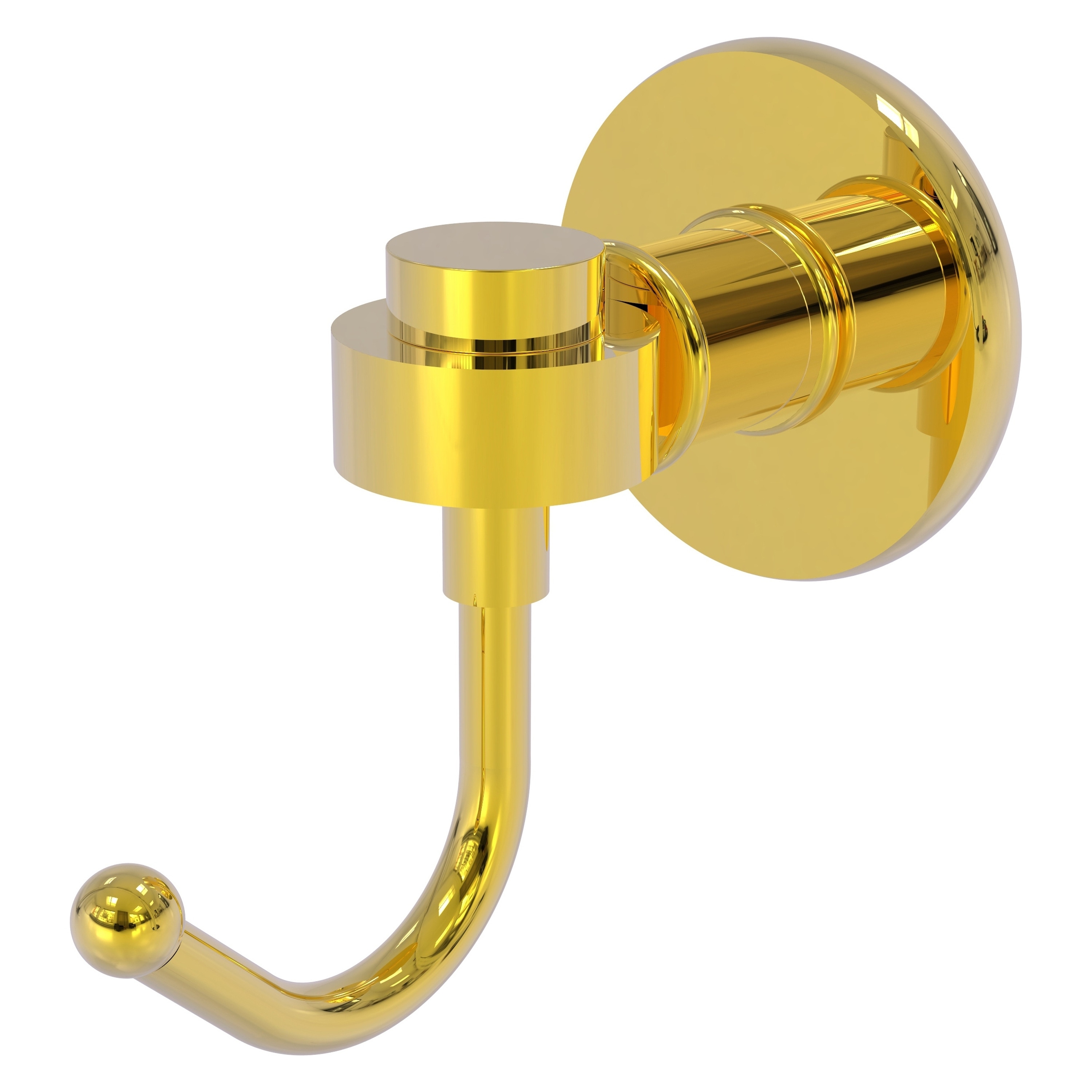 Allied Brass 2020-PB Continental Polished Brass Single -Hook Wall mount Towel Hook