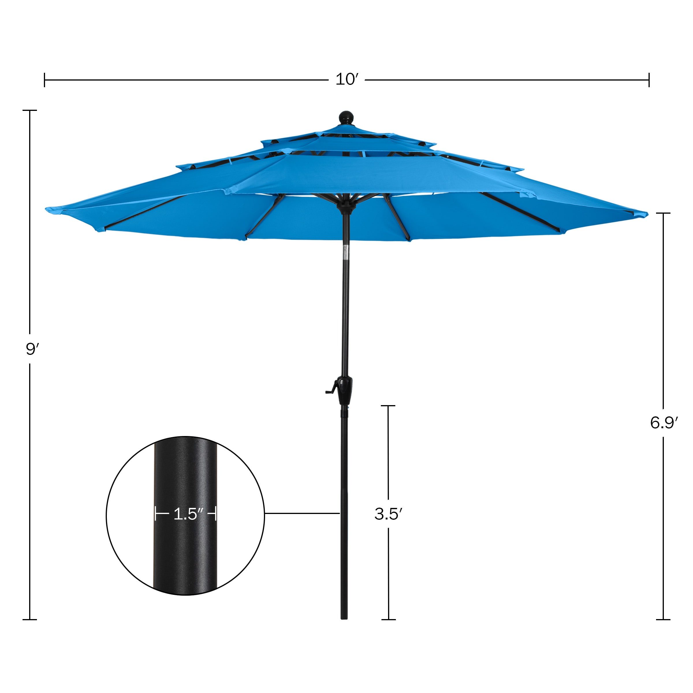 Pure Garden 50-LG1367 Umbrellas-2 - View #2