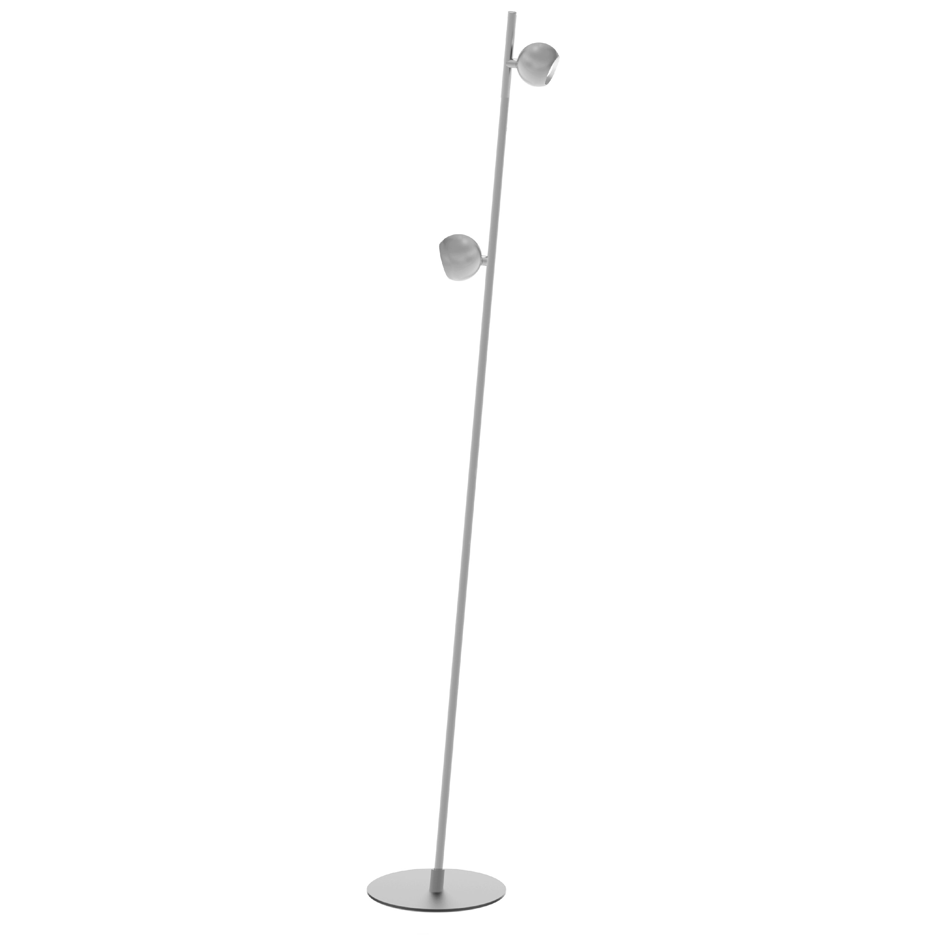 Fernanda 50.75-in Satin Nickel Standard Floor Lamp with Metal Shade