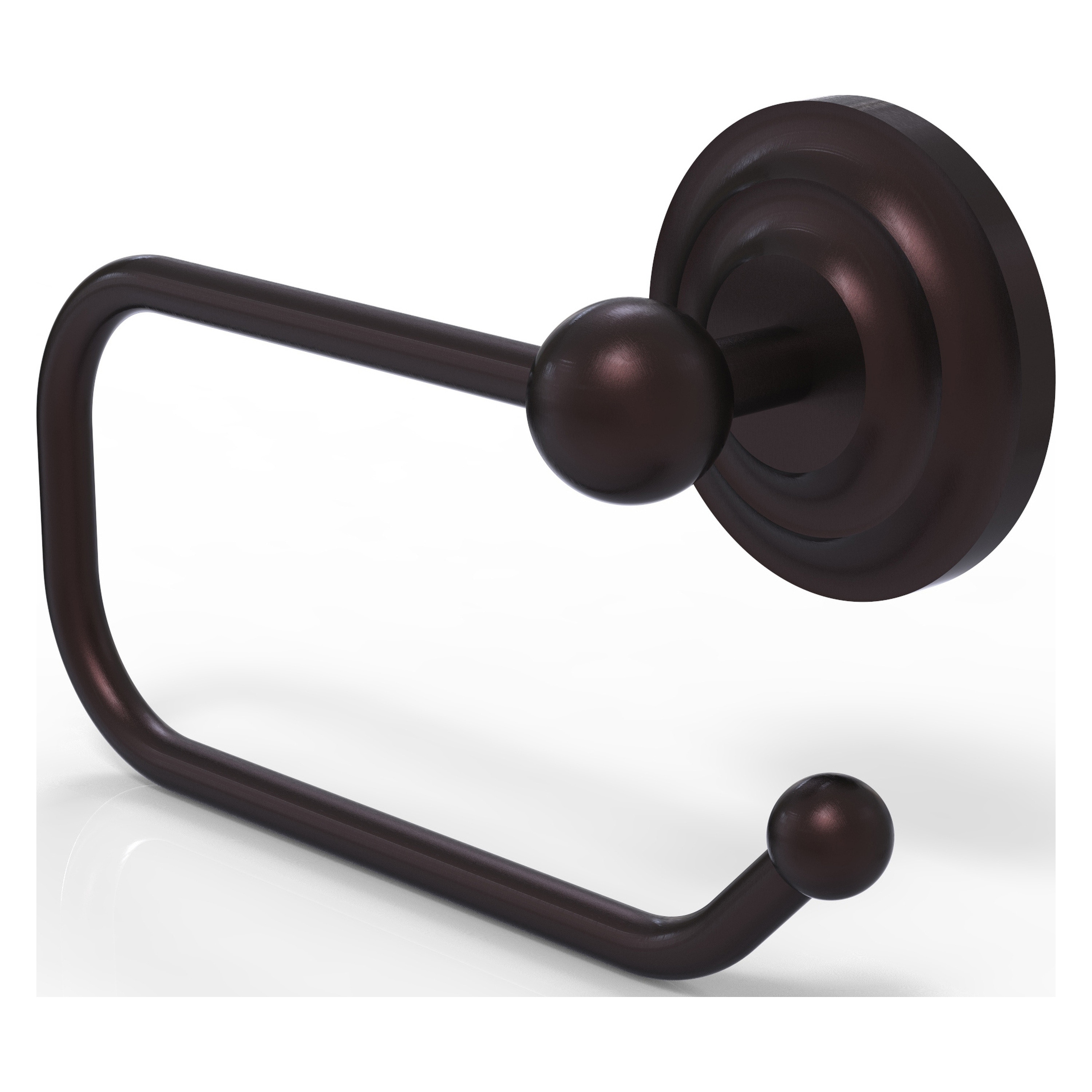 Allied Brass PQN-24E-ABZ Prestige Que New Antique Bronze Wall mount Single post Toilet Paper Holder 1 -Rolls