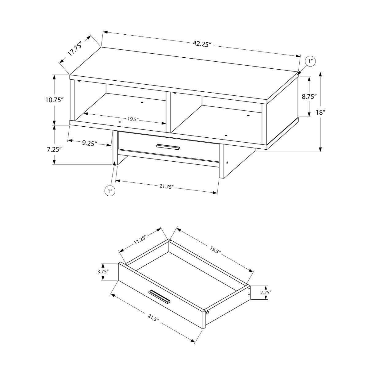 HomeRoots 332960 Coffee-Tables - View #3