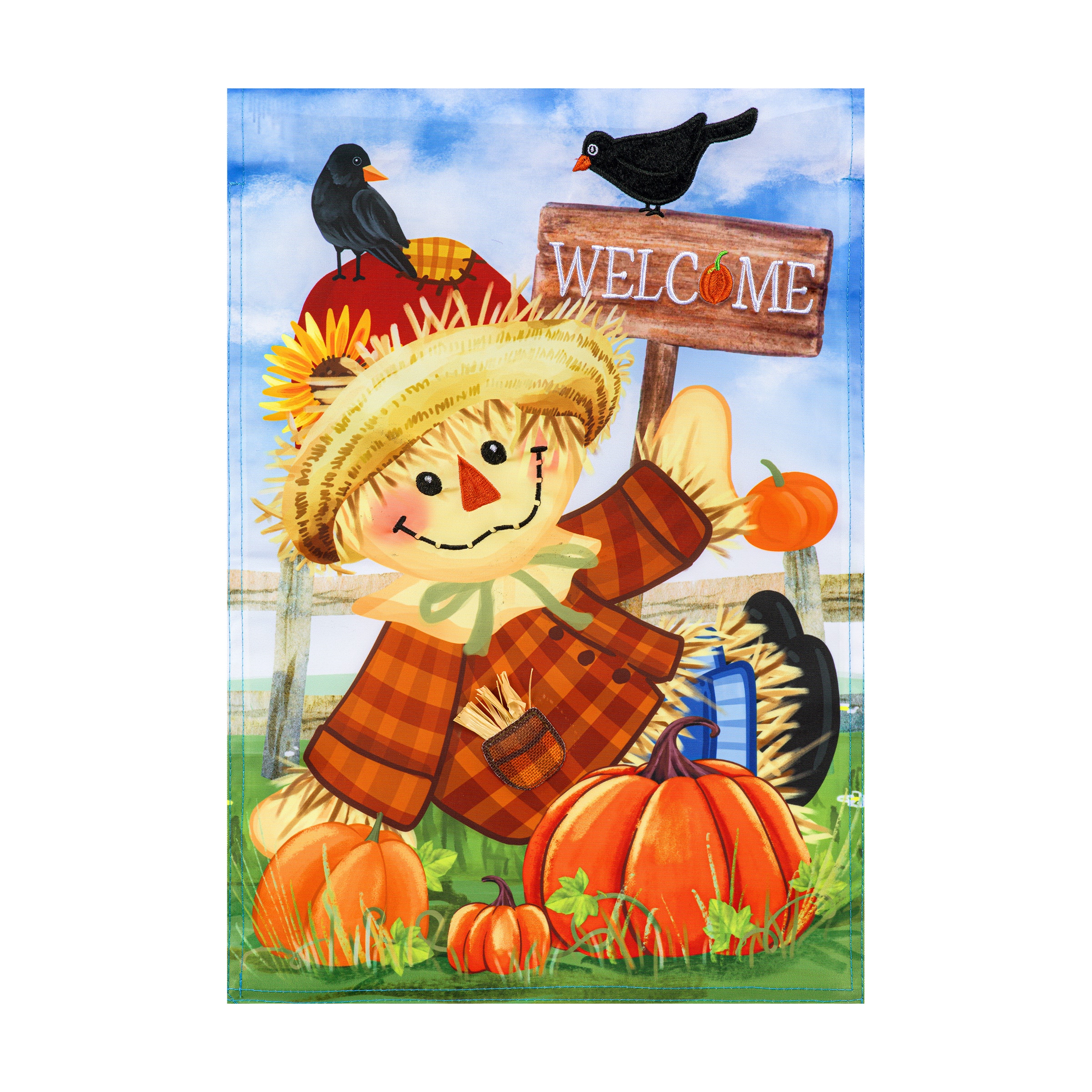 Style Selections ZLW1614347 1.04-ft W x 1.05-ft H Fall Embroidered Garden flag