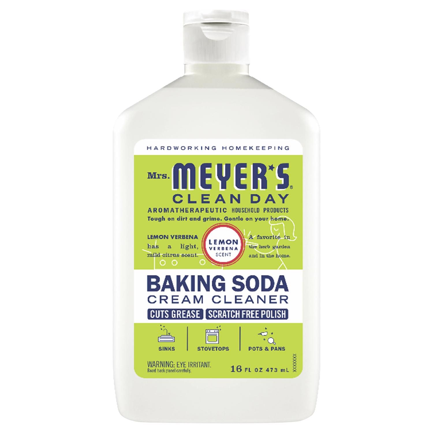 Mrs. Meyer's Clean Day  Lemon Verbena Scent Baking Soda Cleaner Cream 16 oz