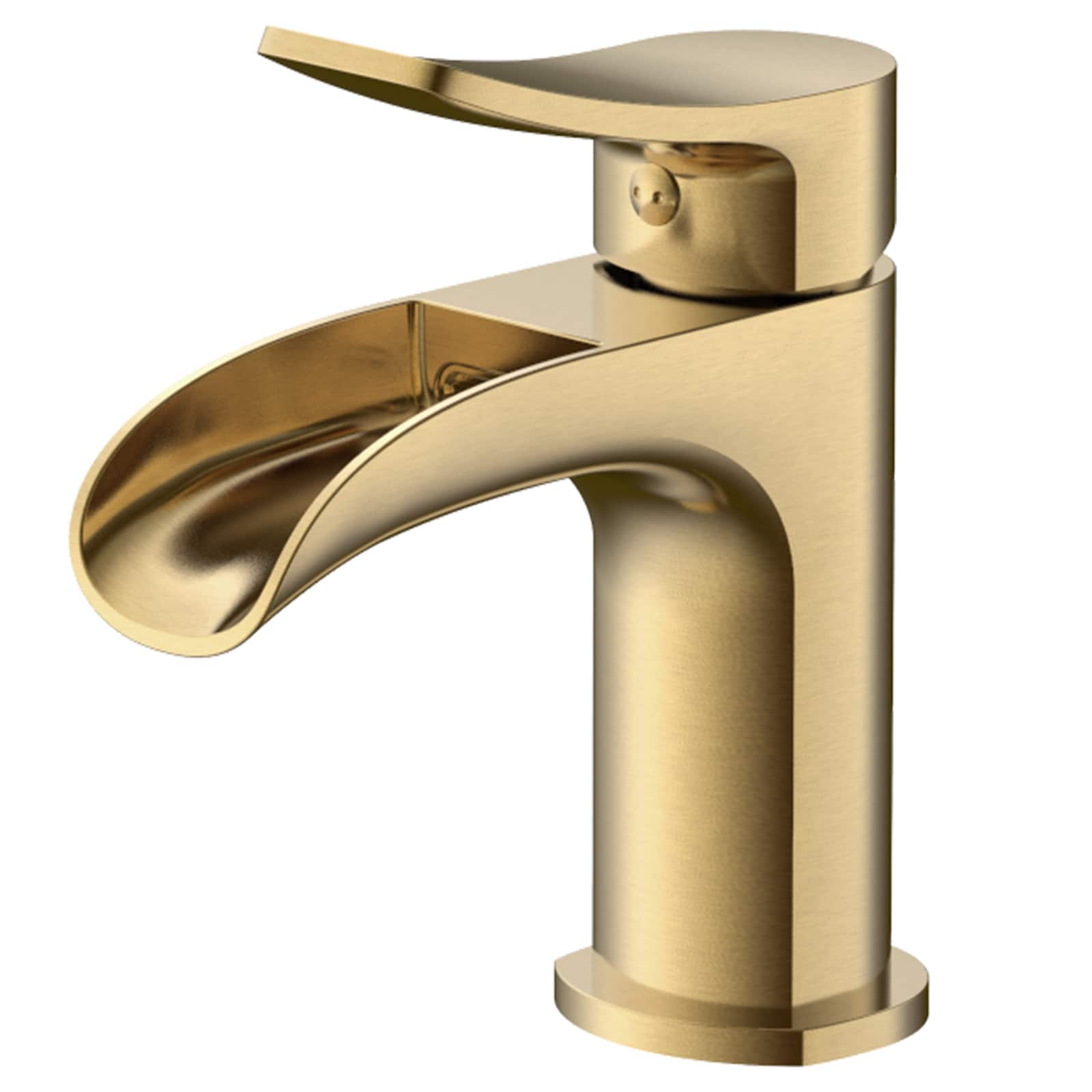 Bwe Gold Single Hole 1 Handle Bathroom Sink Faucet In The Bathroom Sink Faucets Department At 9839