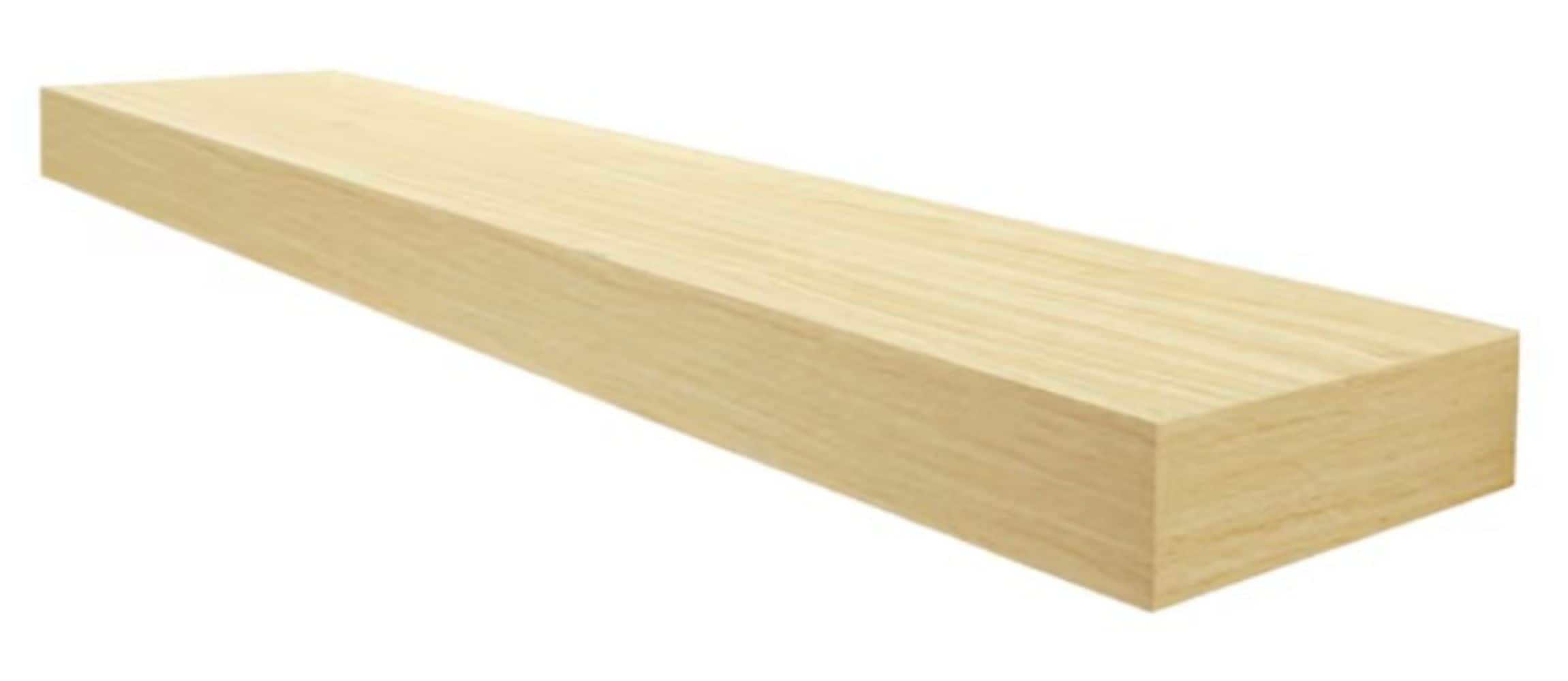 allen + roth LOWE36WMS-N 35.38-in L x 7.87-in D x 2.3-in H Light Wood Particleboard Rectangular Floating shelf