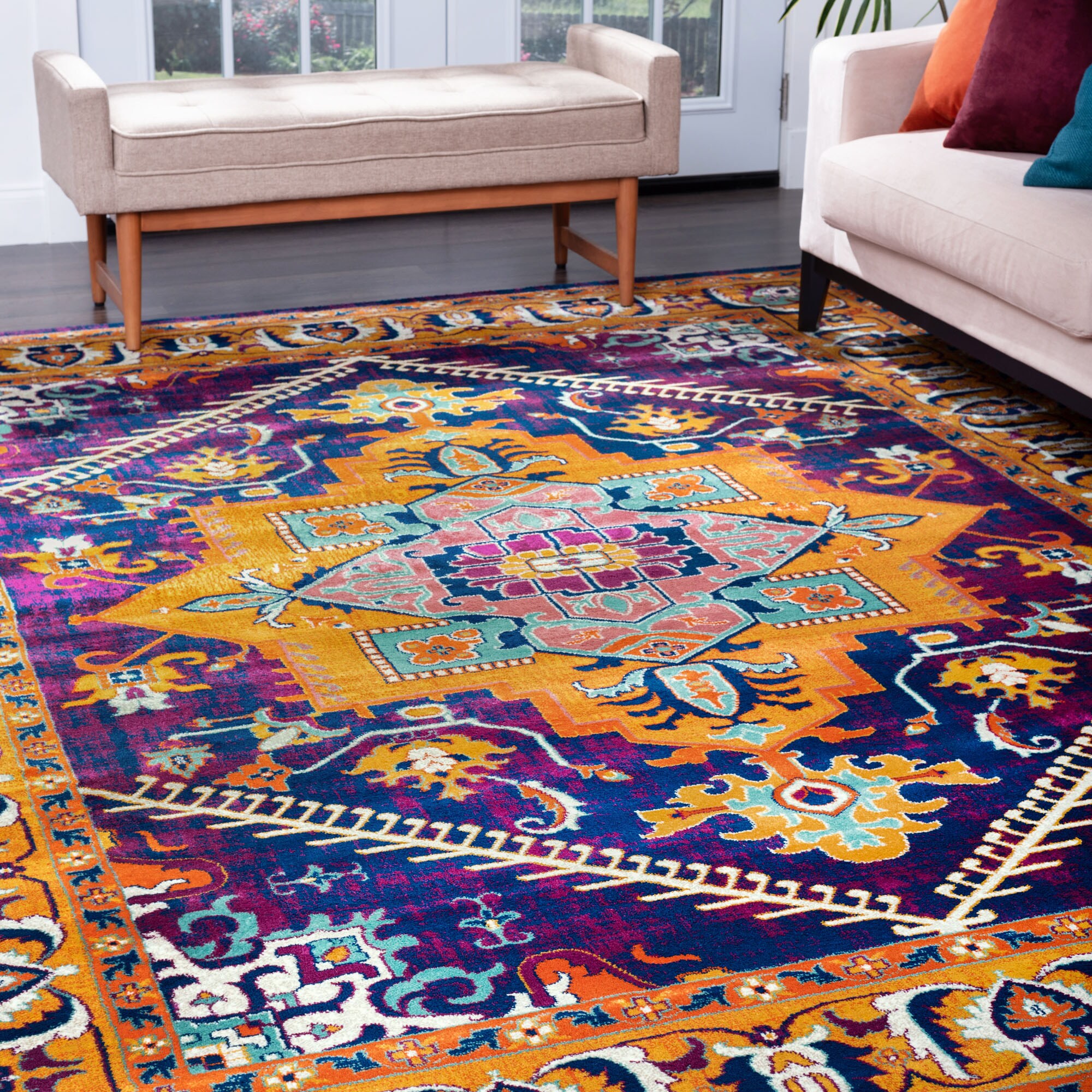 Tayse GEN1301 9X12 Generation 9 x 12 (ft) Loomed Polypropylene Gold Rectangular Indoor Area rug