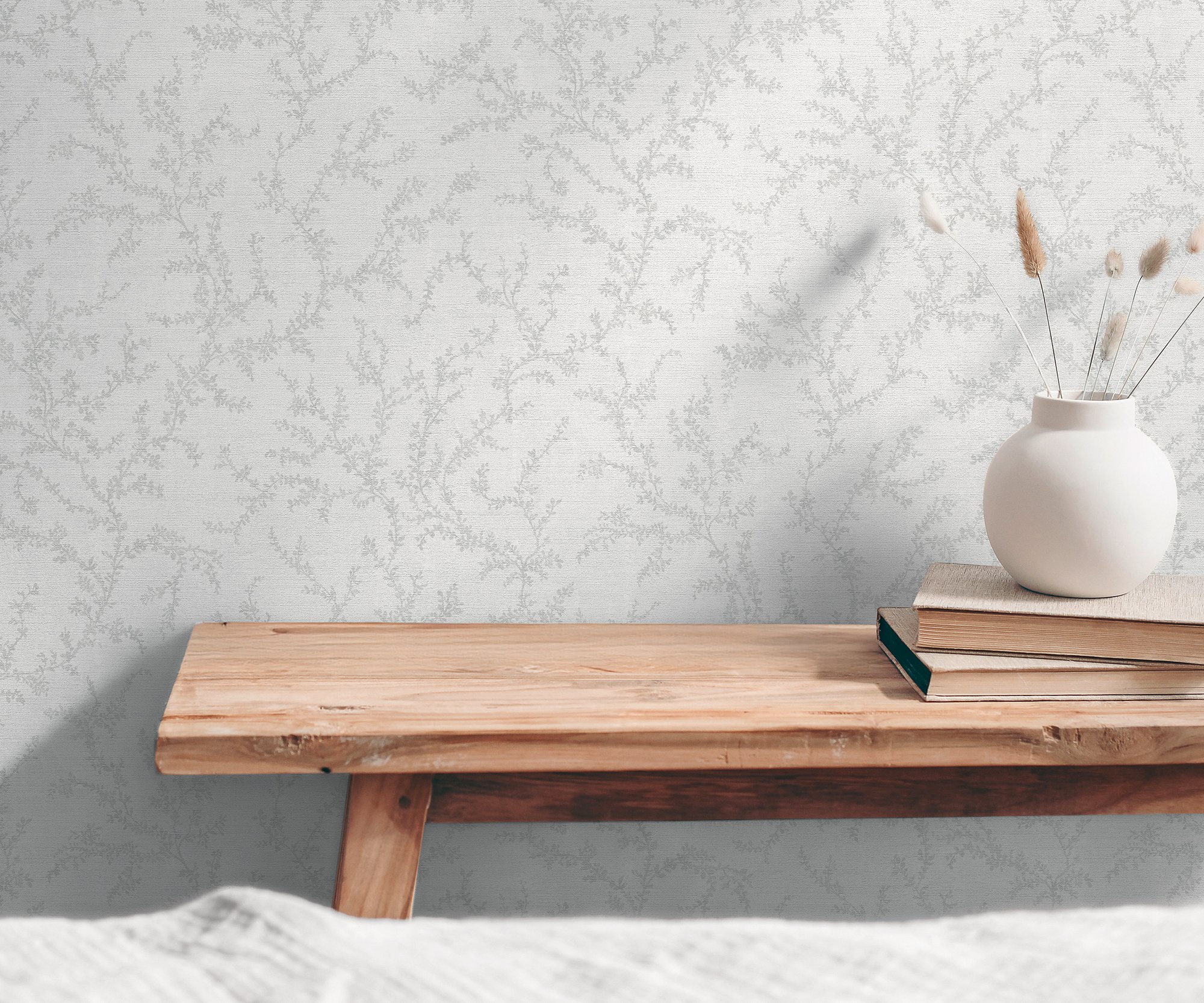Galerie Hygge Home Trailing Vines Motif Grey Wallpaper GG82121 in the ...
