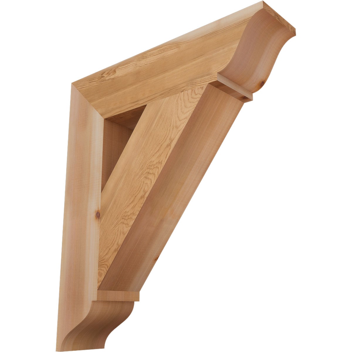 Ekena Millwork BKT06X26X30TRA01SWR Traditional traditional smooth 5-1/2-in x 26-in x 30-in Western red cedar Brown Wood Standard bracket