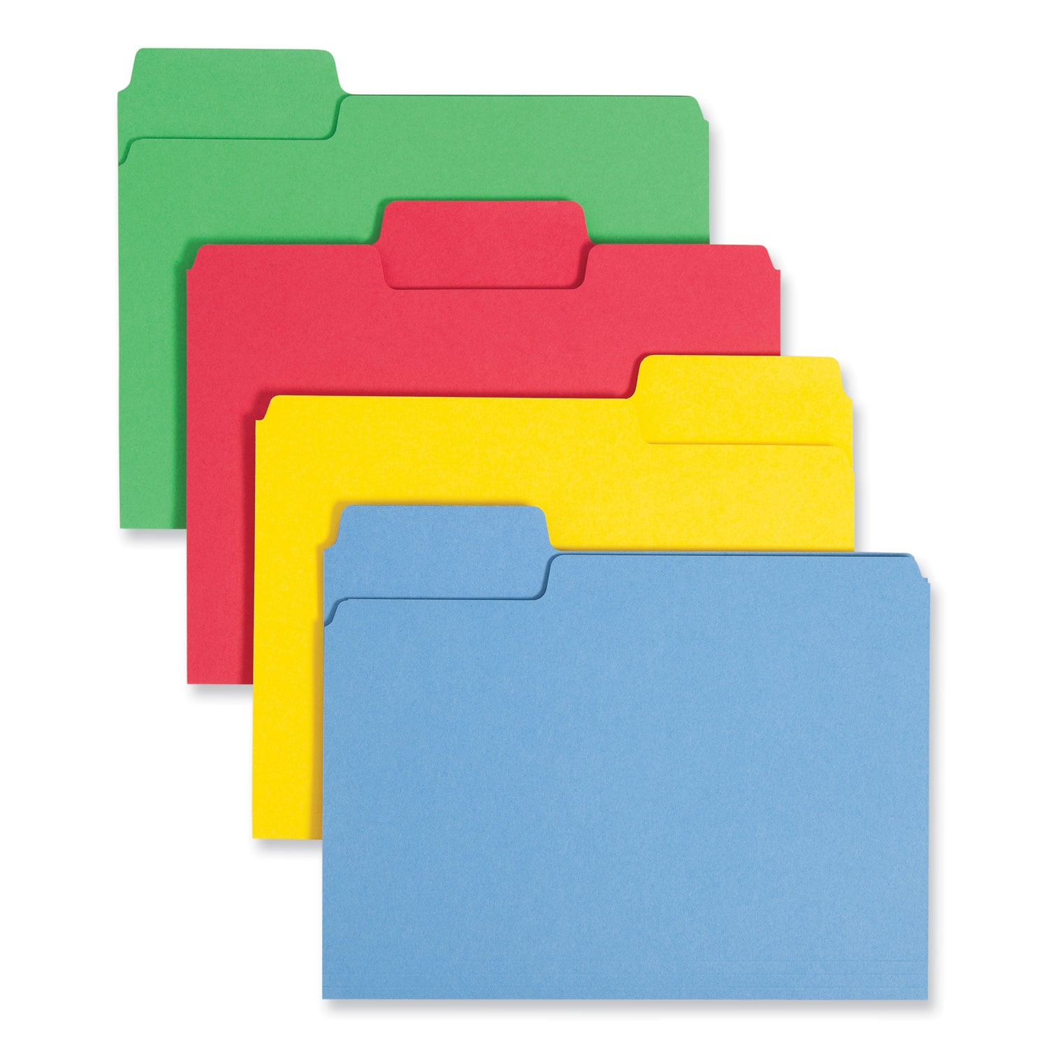 Smead SuperTab Colored File Folders 1 3 Cut Tabs Assorted Letter Size 0.75 Expansion 11 pt Stock Color Assortment 1 100 Box