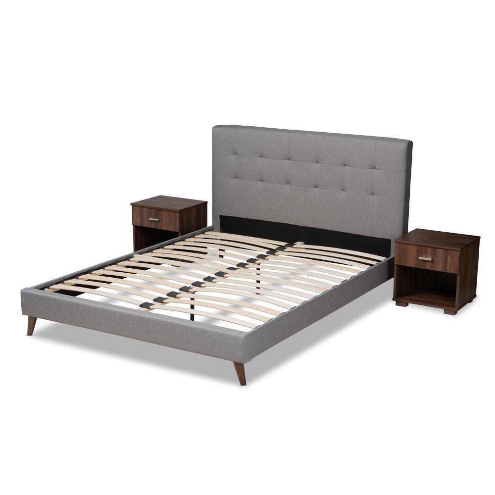 Baxton Studio Maren Gray Walnut Queen Bedroom Set in the Bedroom