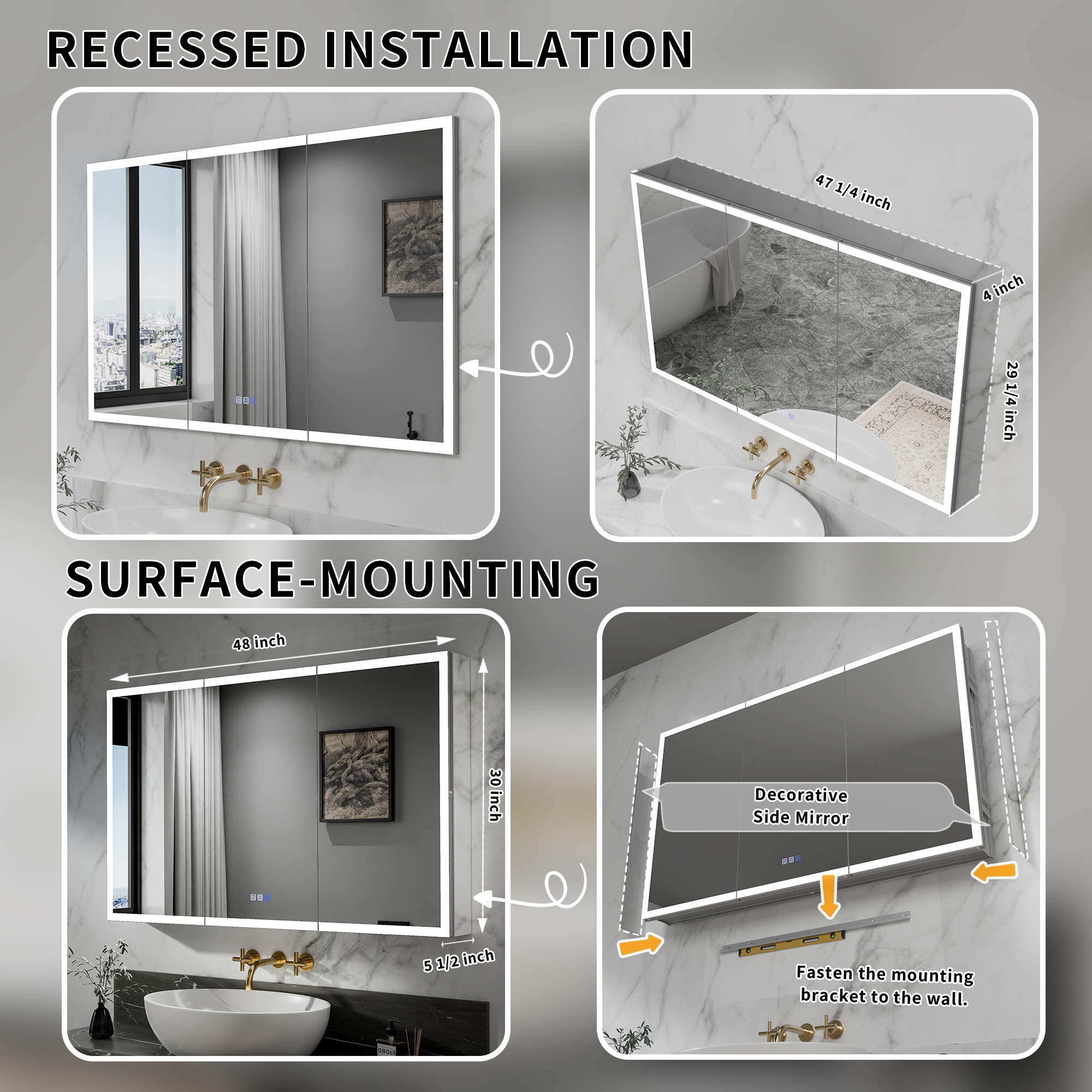 ES-DIY EYJPMC4830V20T Bathroom-Medicine-Cabinets - View #9