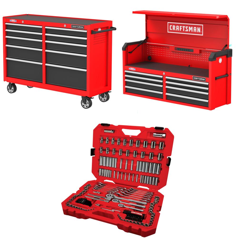 Shop CRAFTSMAN 2000 Series Red Steel Rolling Tool Chest & Cabinet