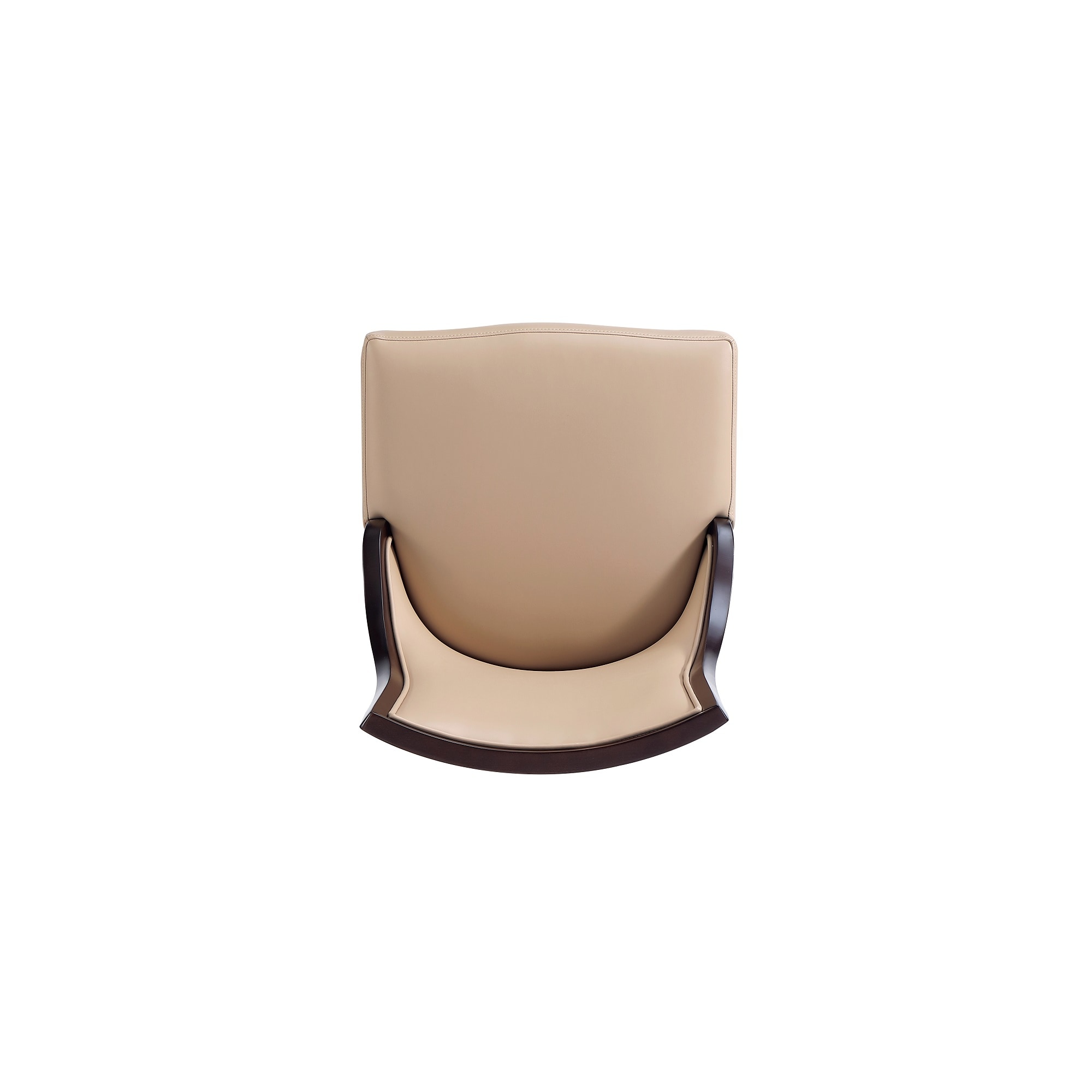 Tan Faux Leather Upholstered Parsons Side Chair with Beech Wood Legs