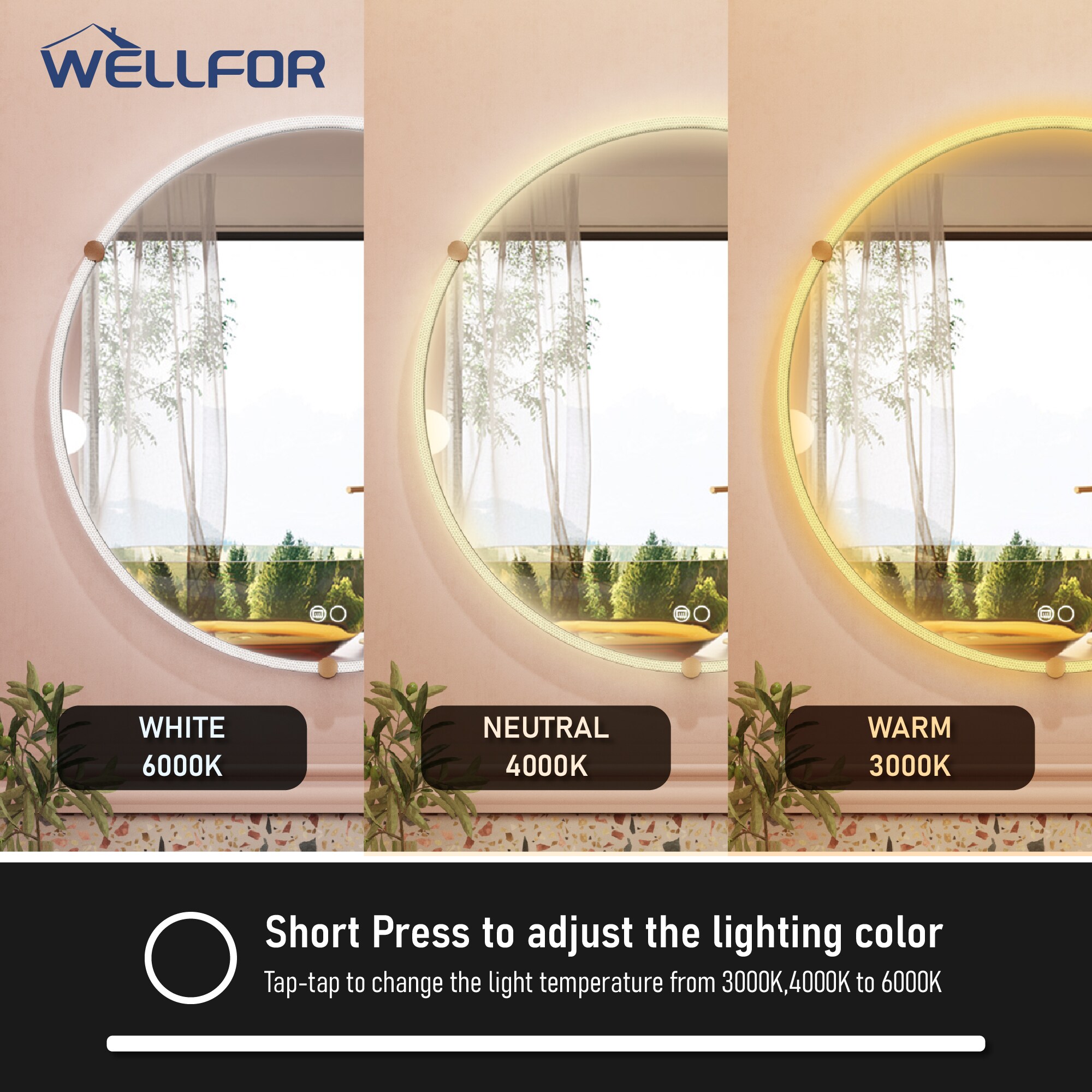 WELLFOR W17FM3232 Framed-Bath-Mirrors - View #10