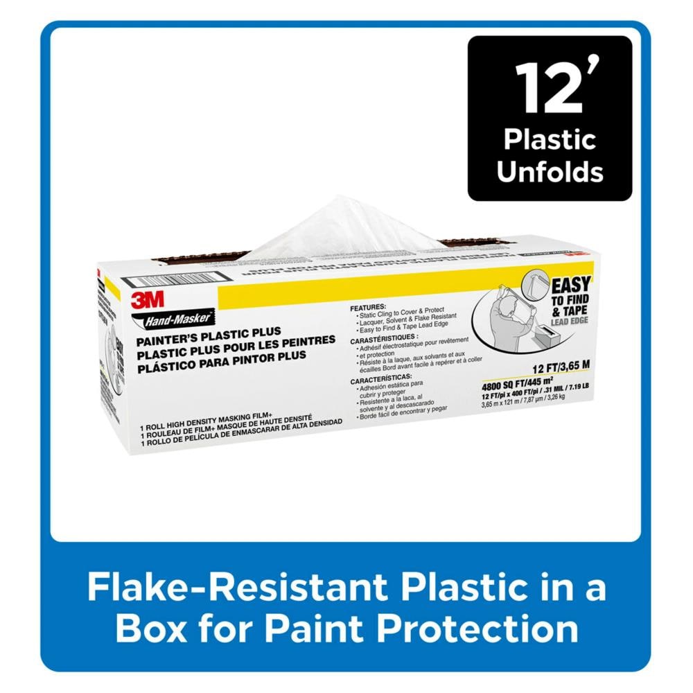 Pre-taped 12 plastic coated masking paper