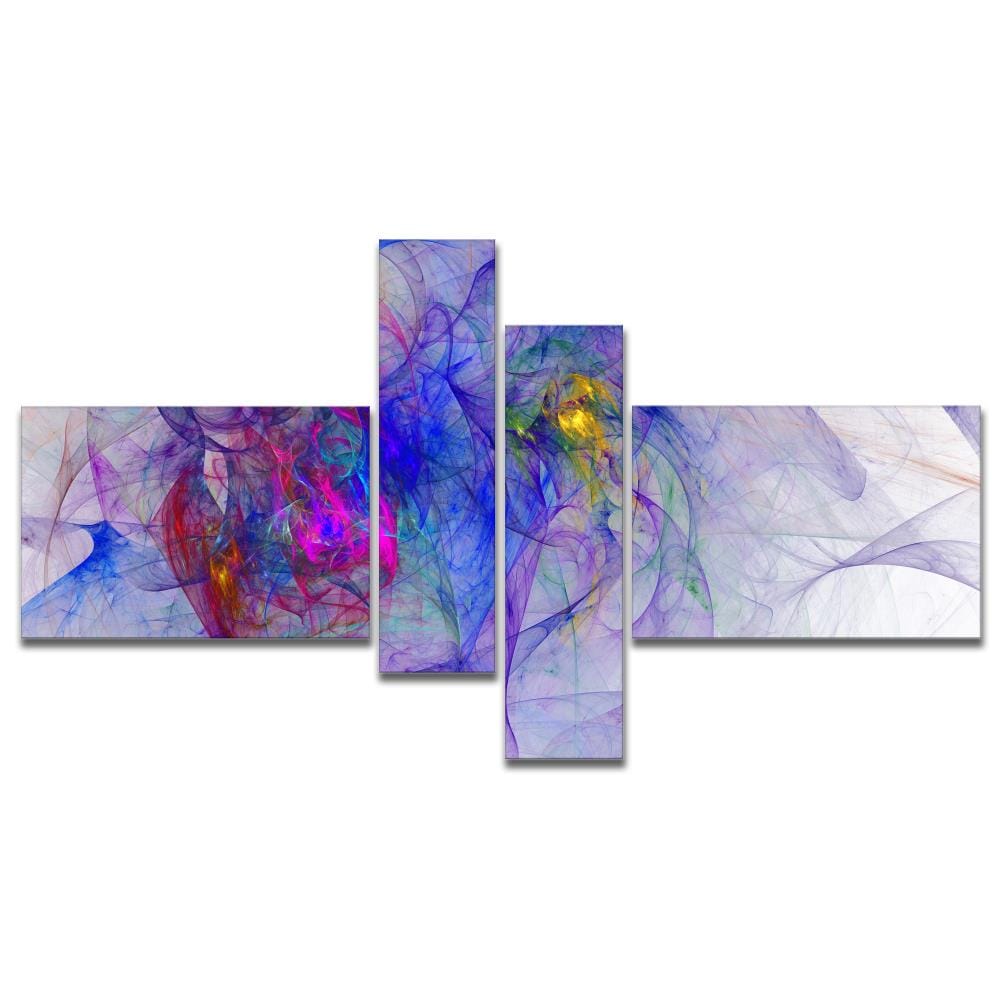 Designart 32-in H x 60-in W Modern Print on Canvas in the Wall Art ...