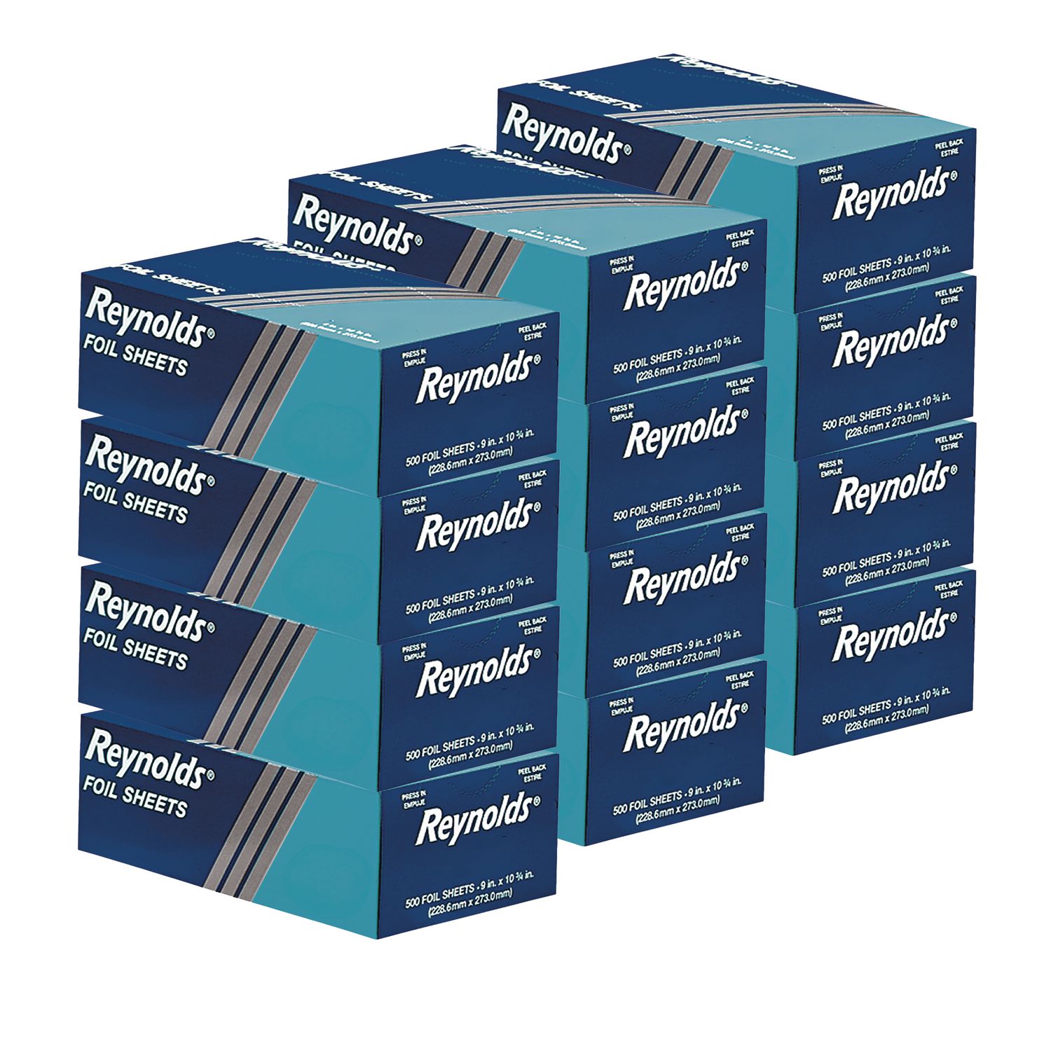 Reynolds Pop-Up Interfolded Aluminum Foil Sheets 10.75 x 12 200/Box 12 Boxes/Carton