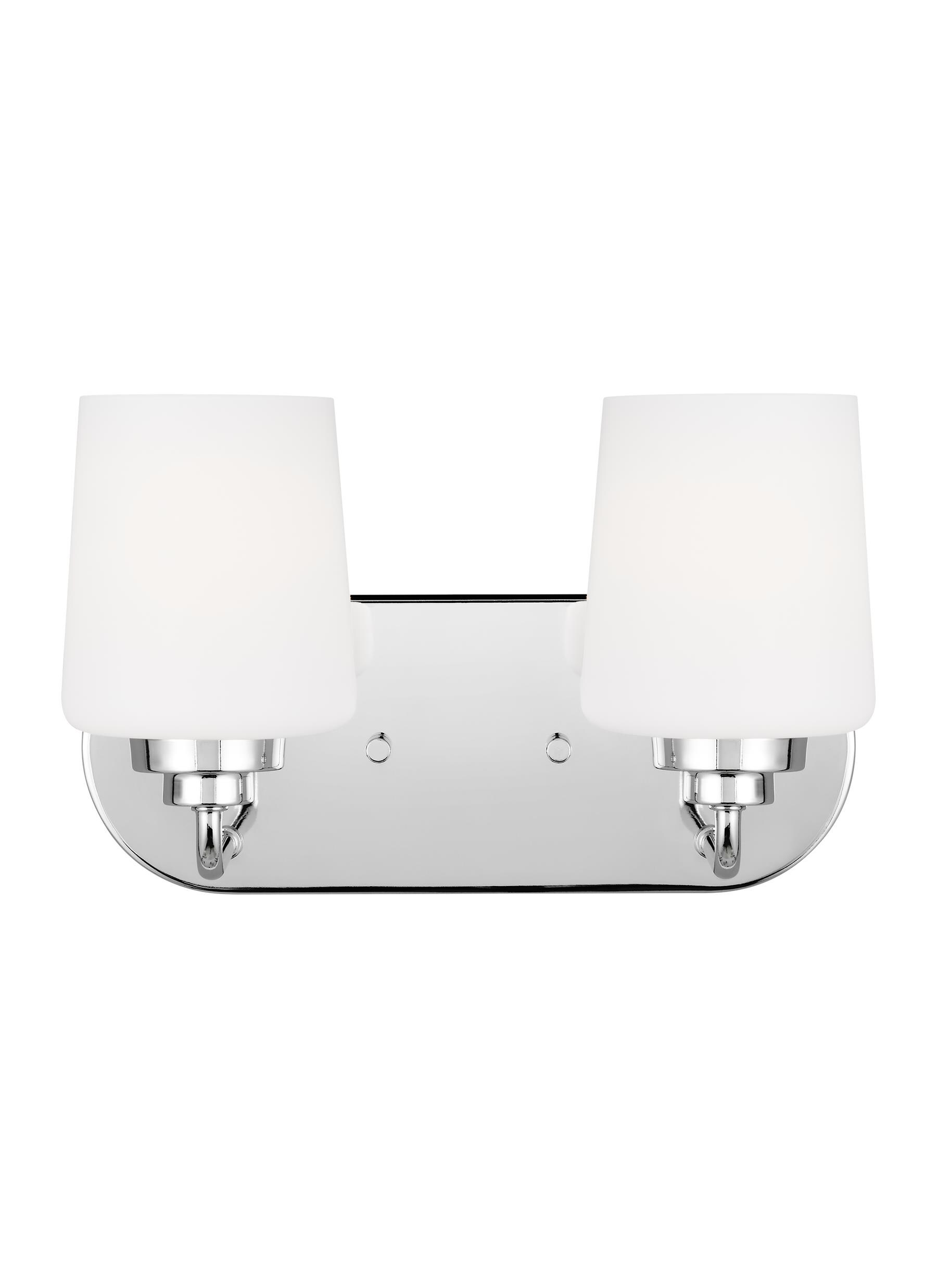 Generation Lighting 4402802EN3-05 Windom 12-in 2 -Light Chrome Traditional Vanity light