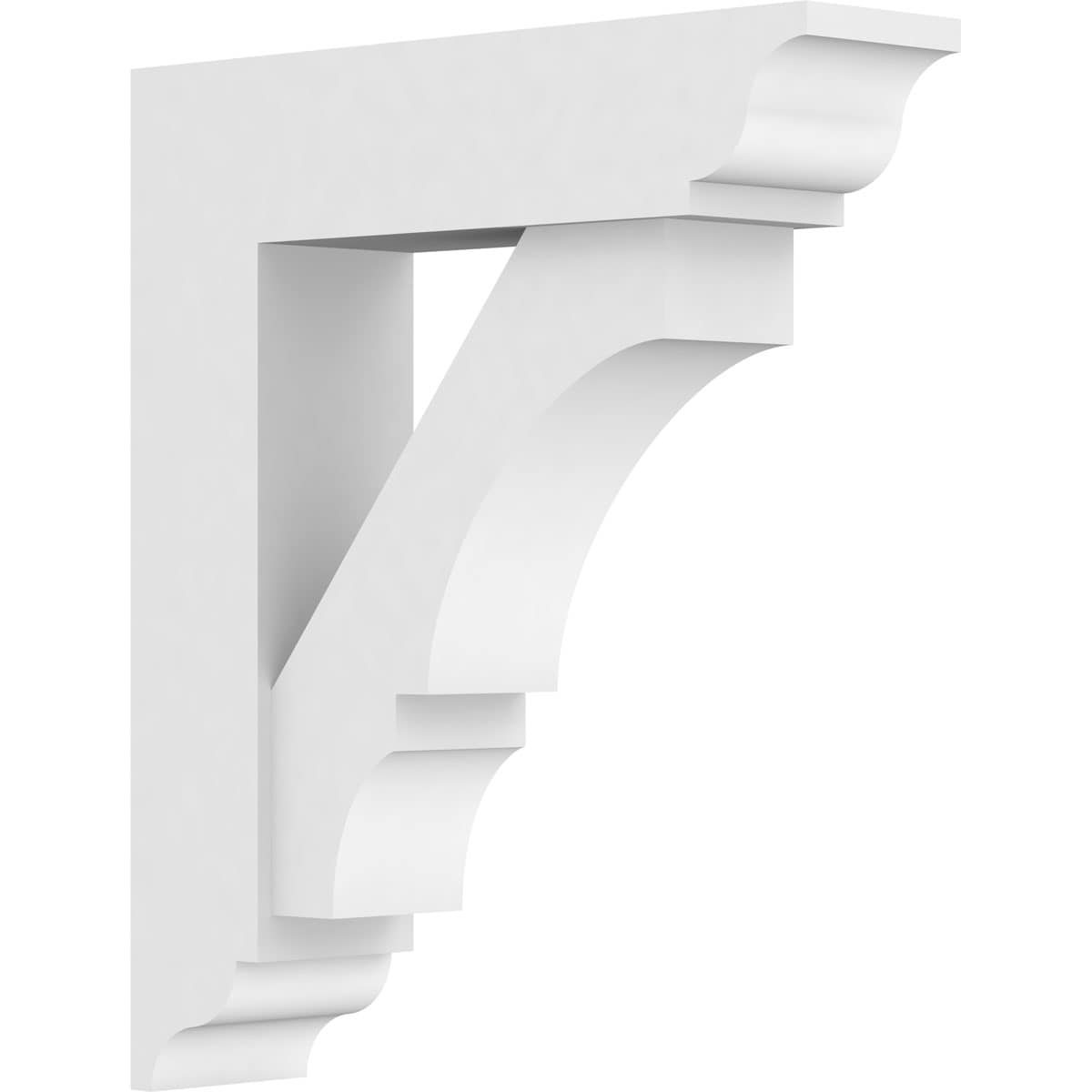 Ekena Millwork BKTP03X12X14BOA01 Standard Balboa 3-in x 12-in x 14-in White PVC Standard bracket