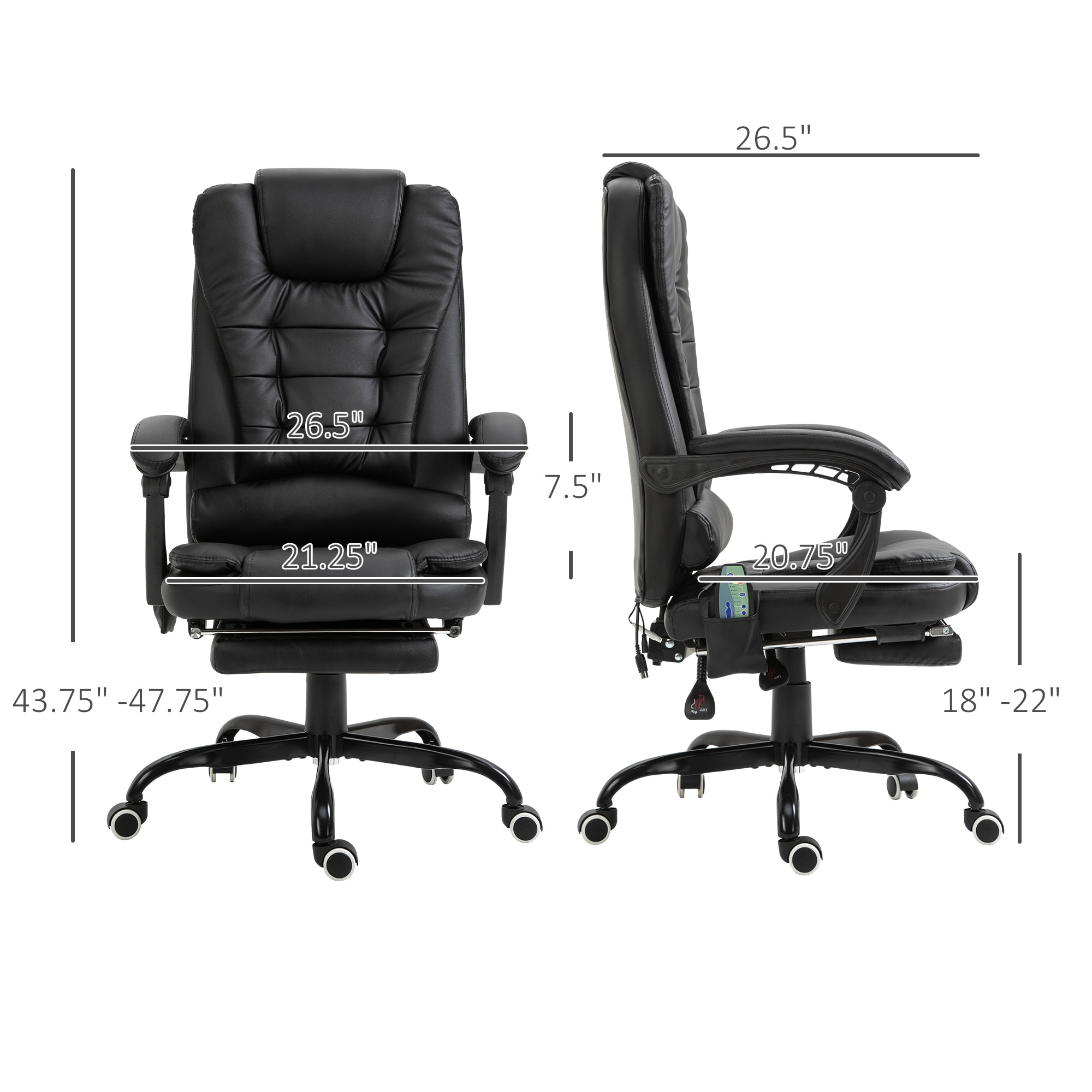Vinsetto 921-342V81BK Office-Chairs - View #3