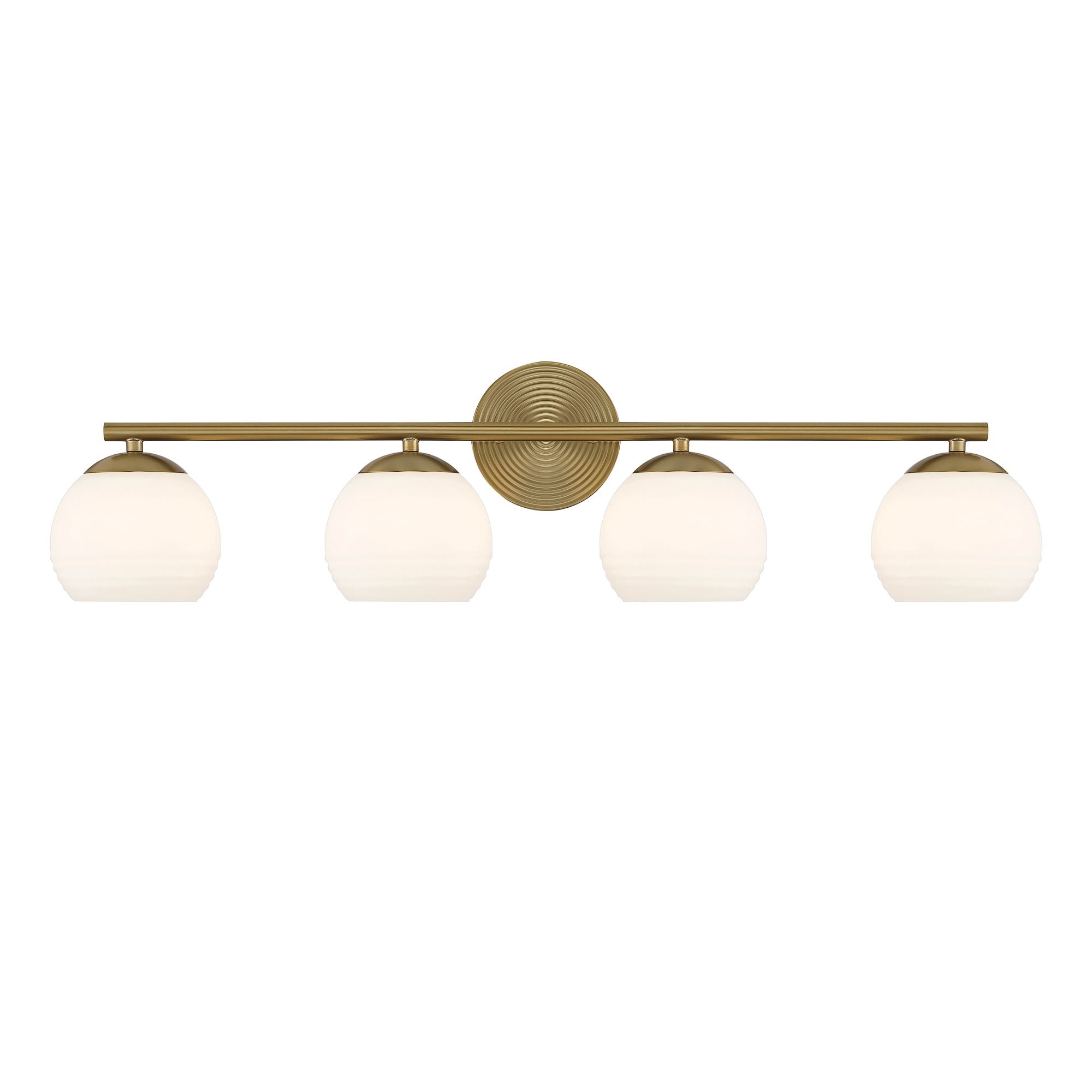 Moon Breeze 32.5" Brushed Gold 4-Light Vanity Fixture