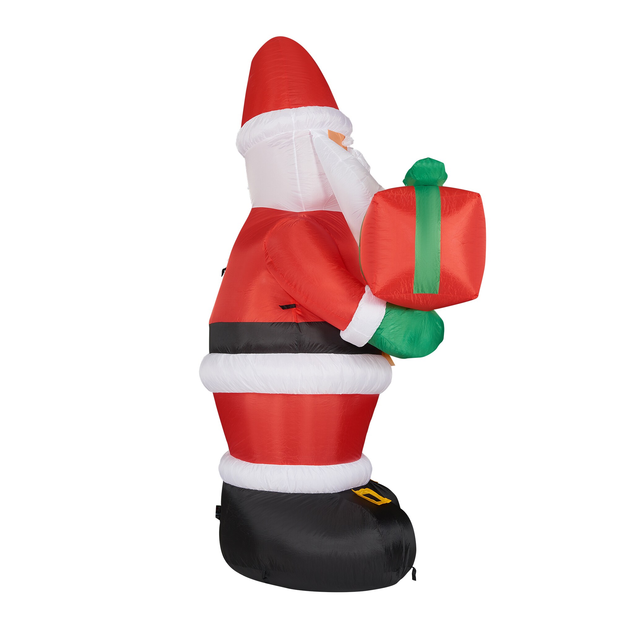 Fraser Hill Farm 10-ft Lighted Santa Christmas Inflatable in the ...