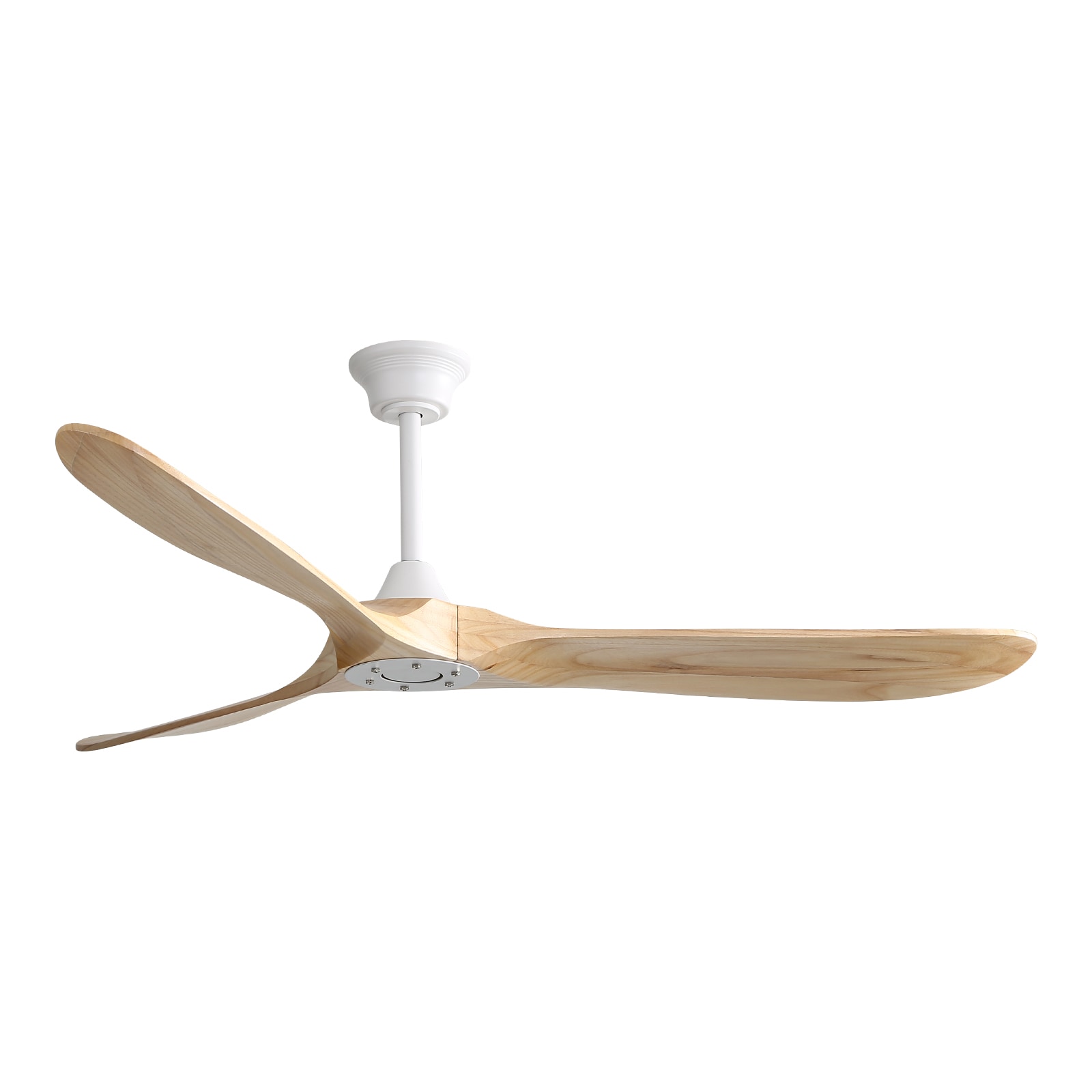  60LSP145959WH LuxeCraft 60-in White with Matte Blades Ceiling Fan Without Light - Remote Included ( 3 -Blade )