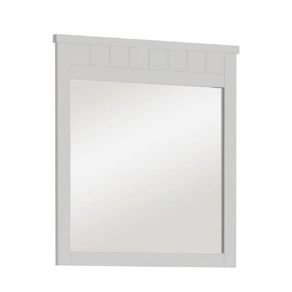 Style Selections Morriston 26-in x 28-in Brown Framed Bathroom Vanity Mirror  in the Bathroom Mirrors department at