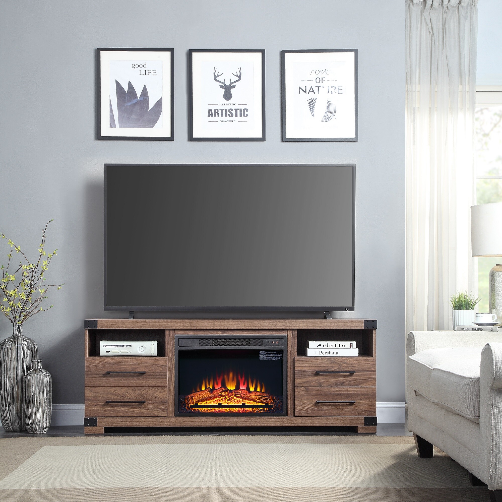 Manhattan Comfort FP1-BR Electric-Fireplaces - View #2