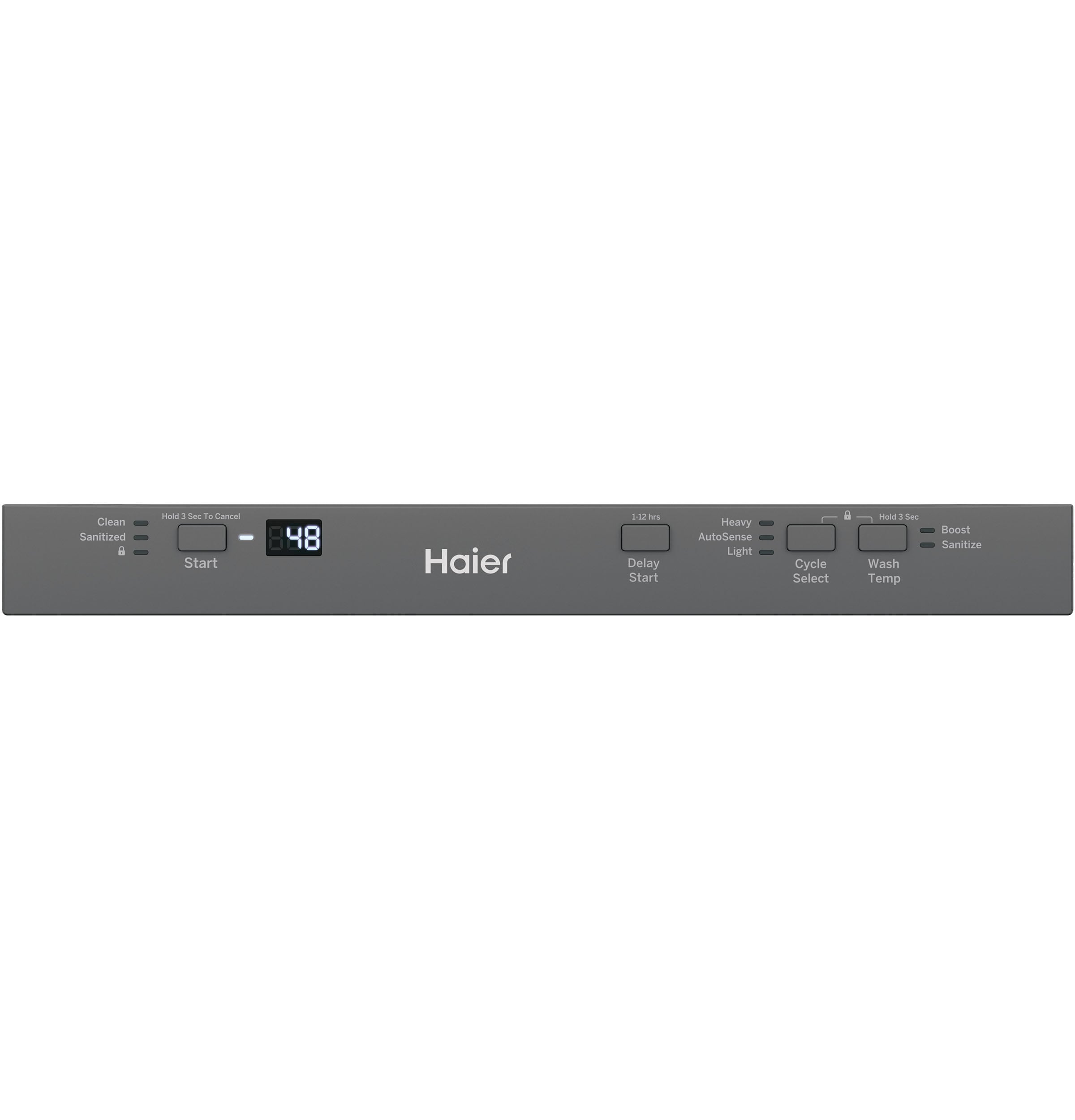 Haier Top Control 18-in Built-In Dishwasher (Stainless Steel 