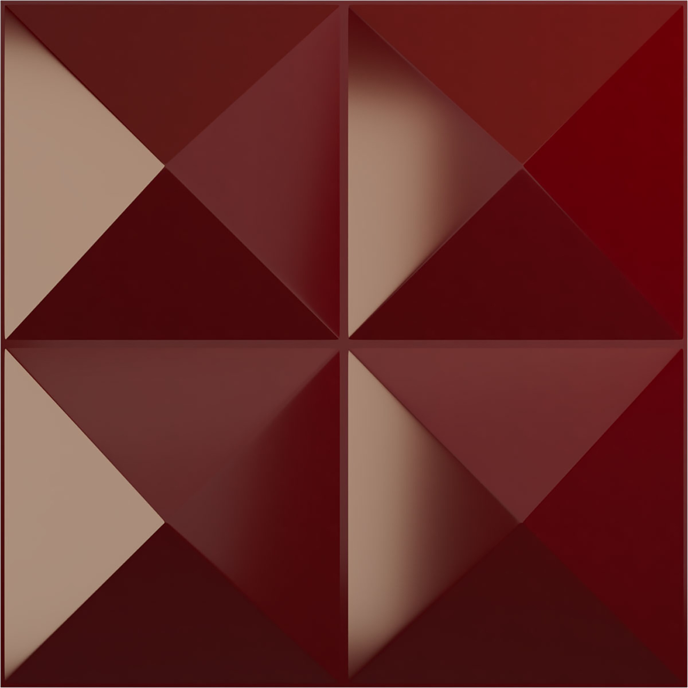 Ekena Millwork WP12X12TIHML 11-7/8-in x 11-7/8-in Embossed Paintable/Stainable Red PVC Wall Panel ( 0.98-sq ft )