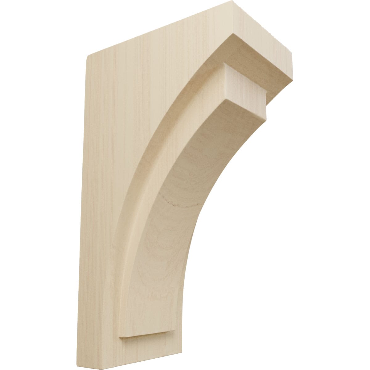 Ekena Millwork CORW04X05X10FERW 4-in x 5.75-in x 10-in Unfinished Rubberwood Wood Paintable/Stainable Corbel