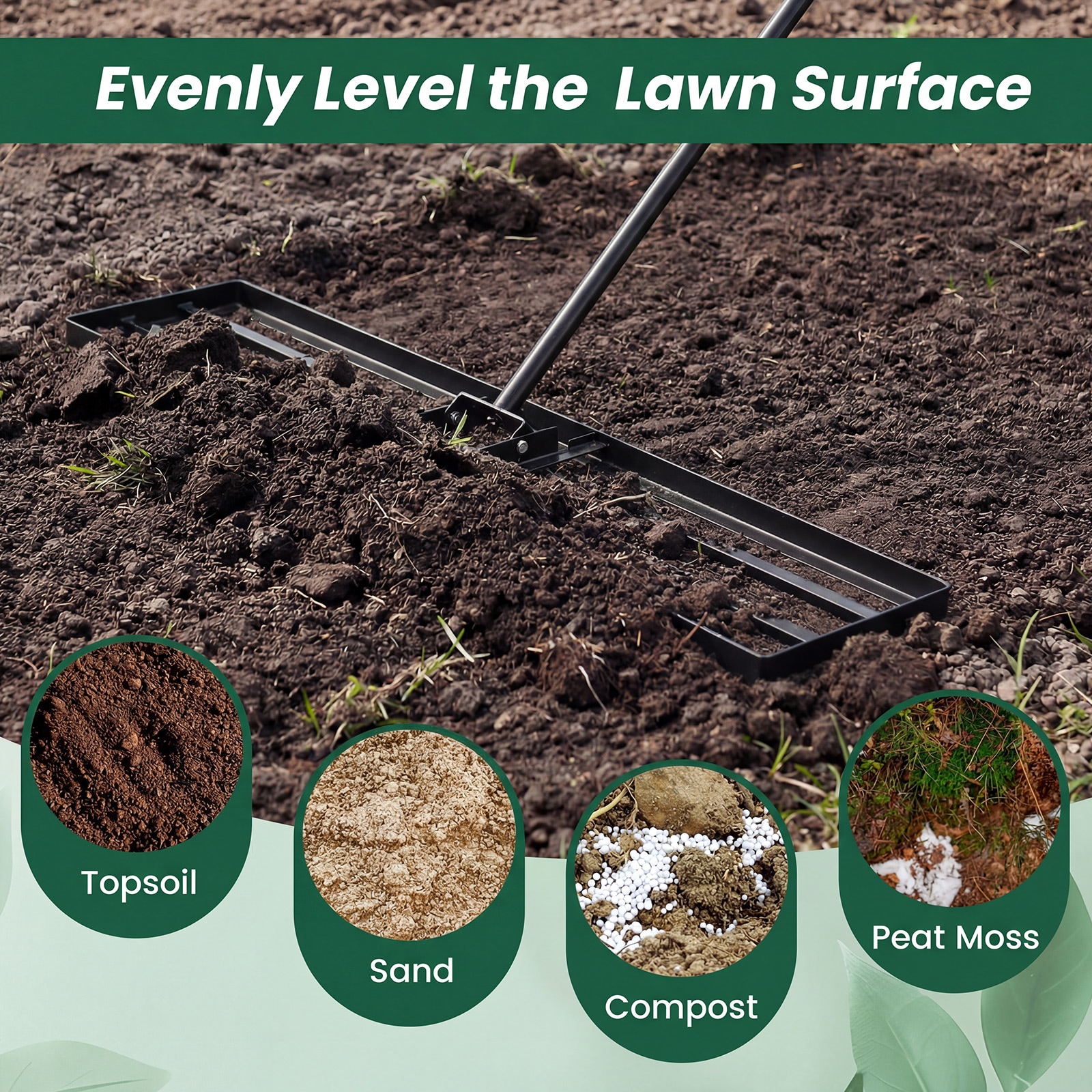 Costway CSHY006647 Level-Head-Rakes - View #6