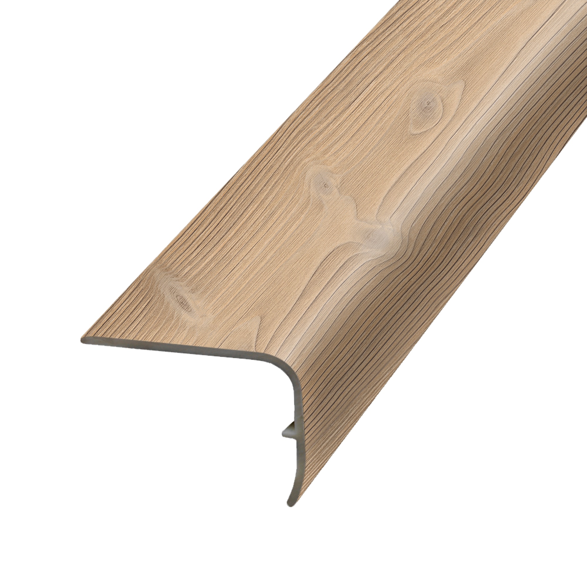 Project Source VSNPL-08029 1.88-Inches x 78.7-Inches x 1.32-Inches Elkton Prefinished Vinyl Overlap Stair Nosing
