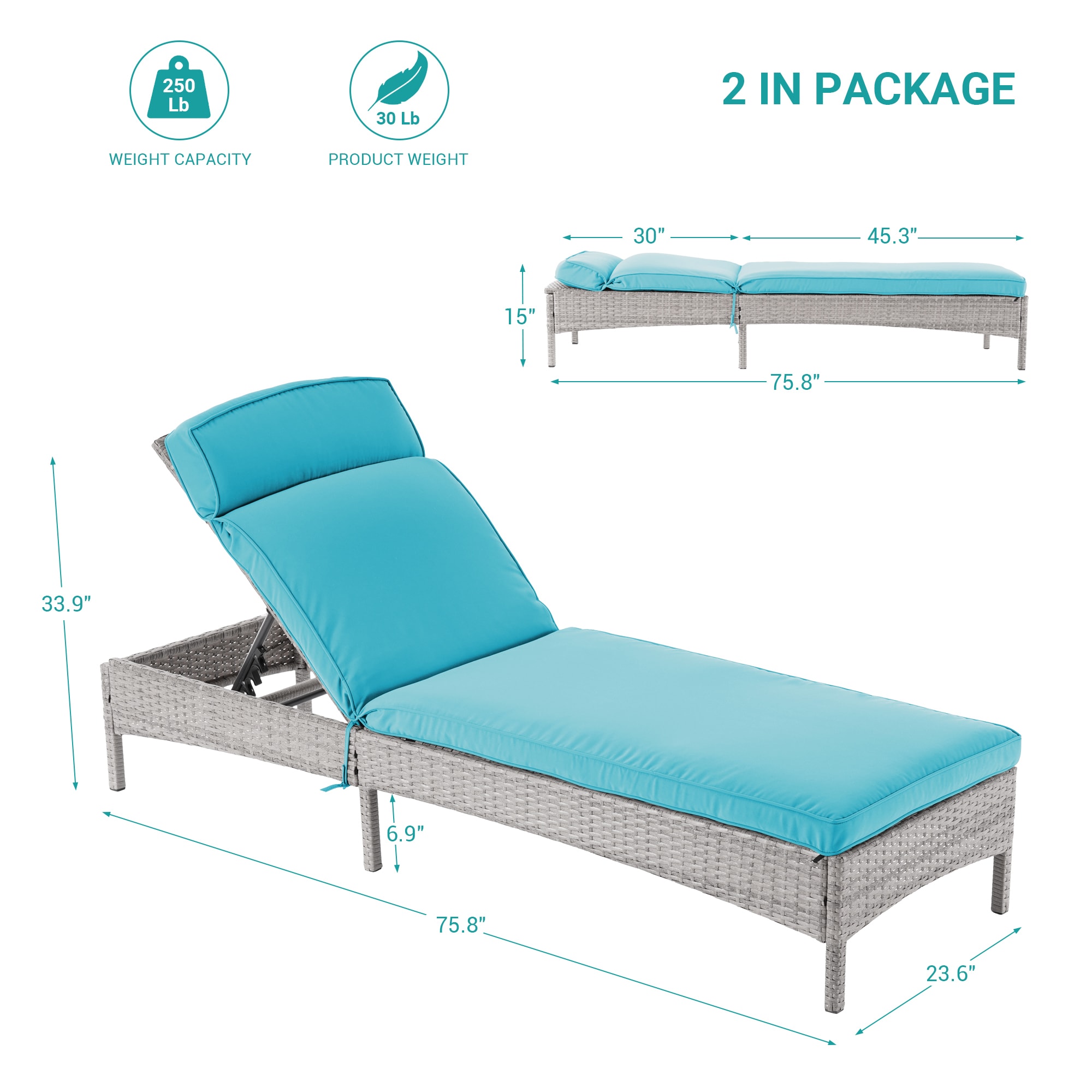 ACEGOSES LW-723-LB-2 Patio-Chairs - View #3
