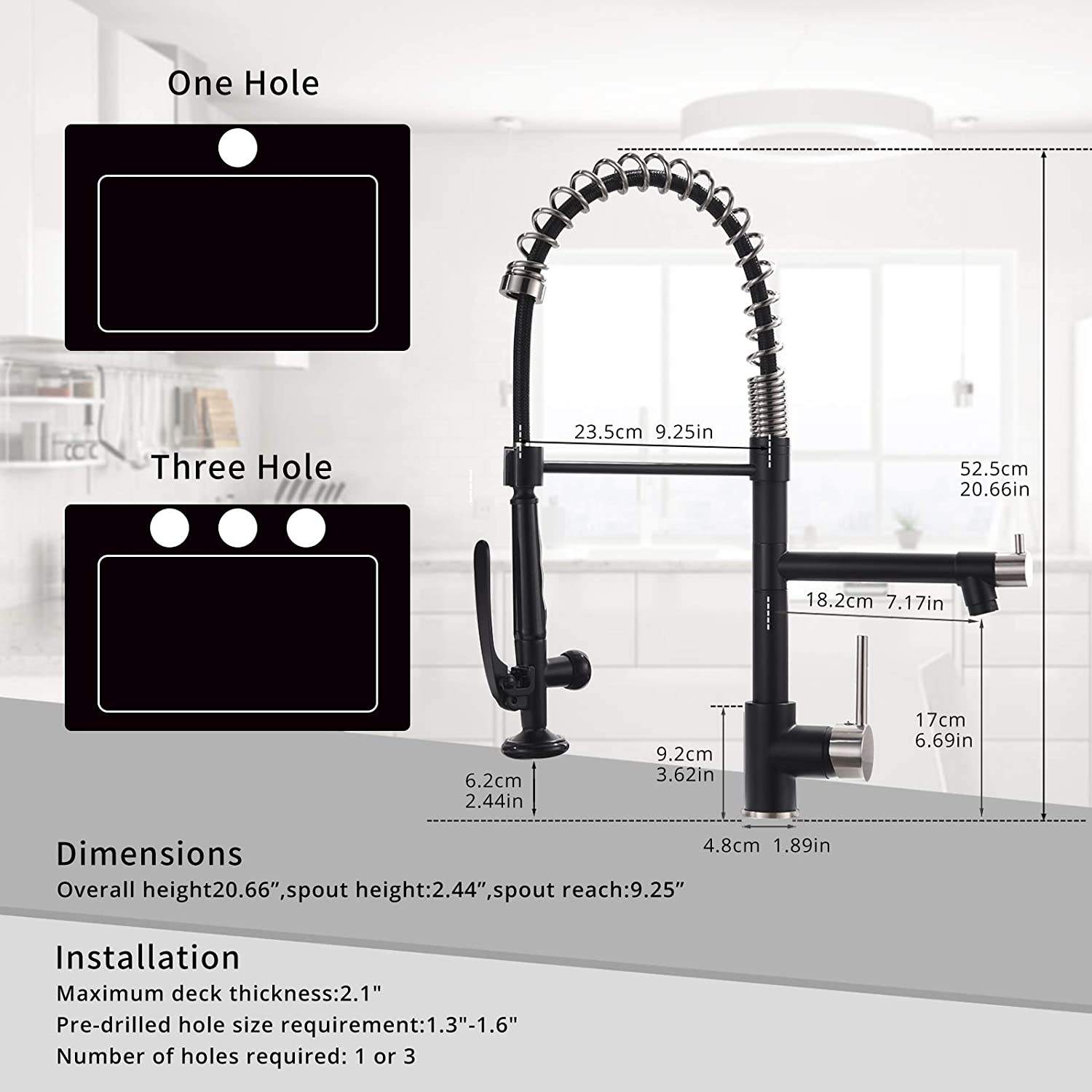 WELLFOR QJ-K-51233BN Kitchen-Faucets - View #2