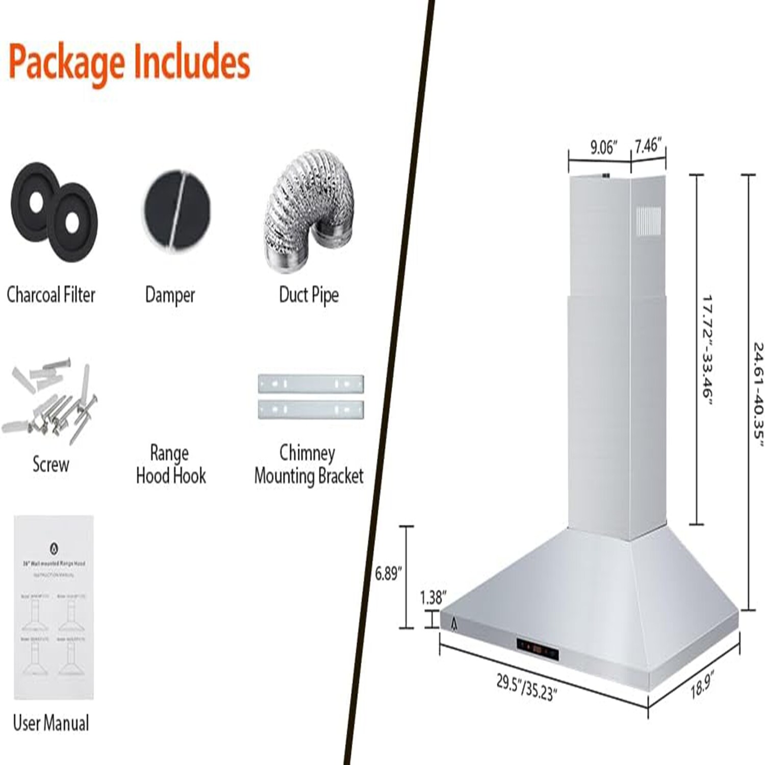 Qeetex 1LSHQQPHO-126LLQEV Undercabinet-Range-Hoods - View #2