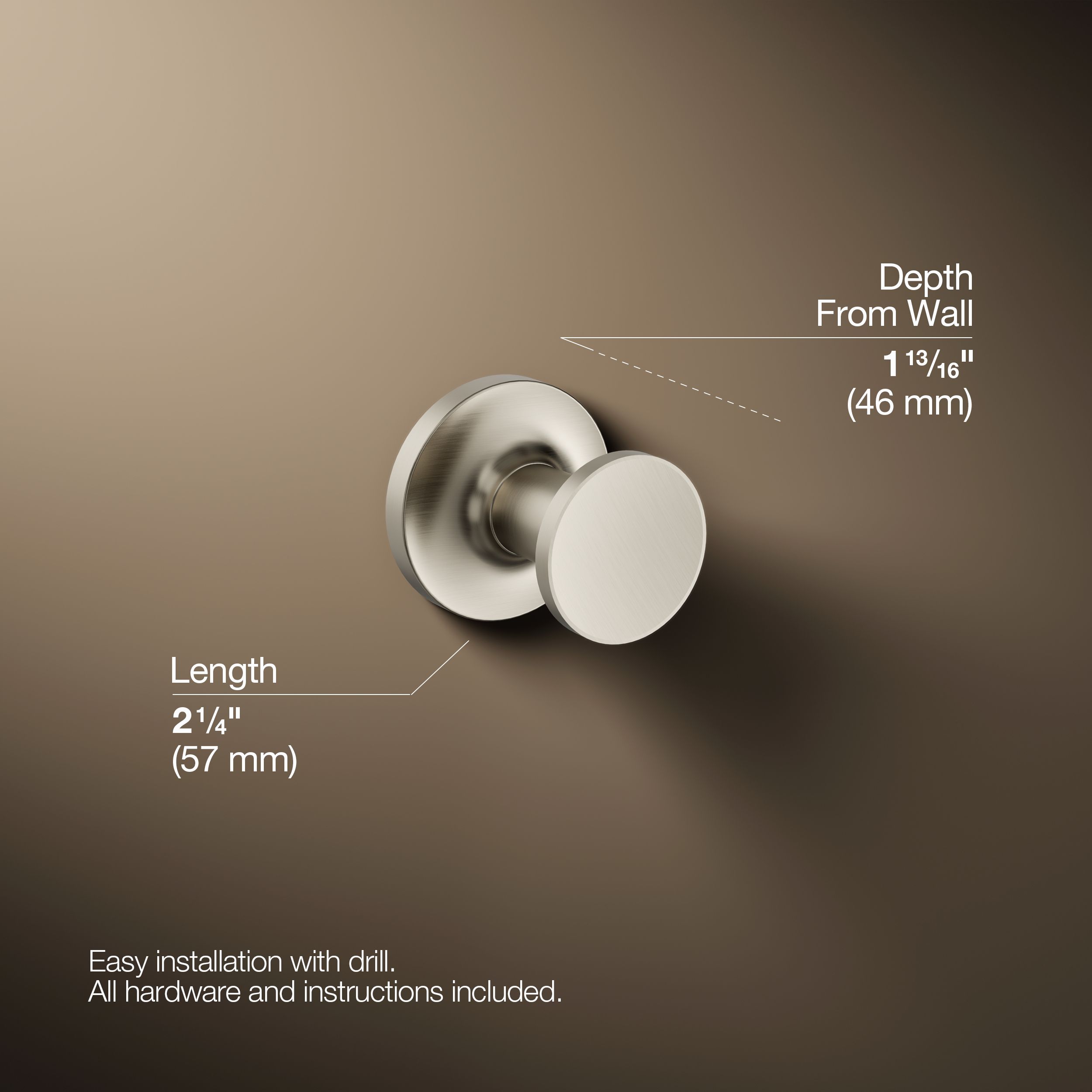 KOHLER 14443-BN Robe-Hooks - View #4