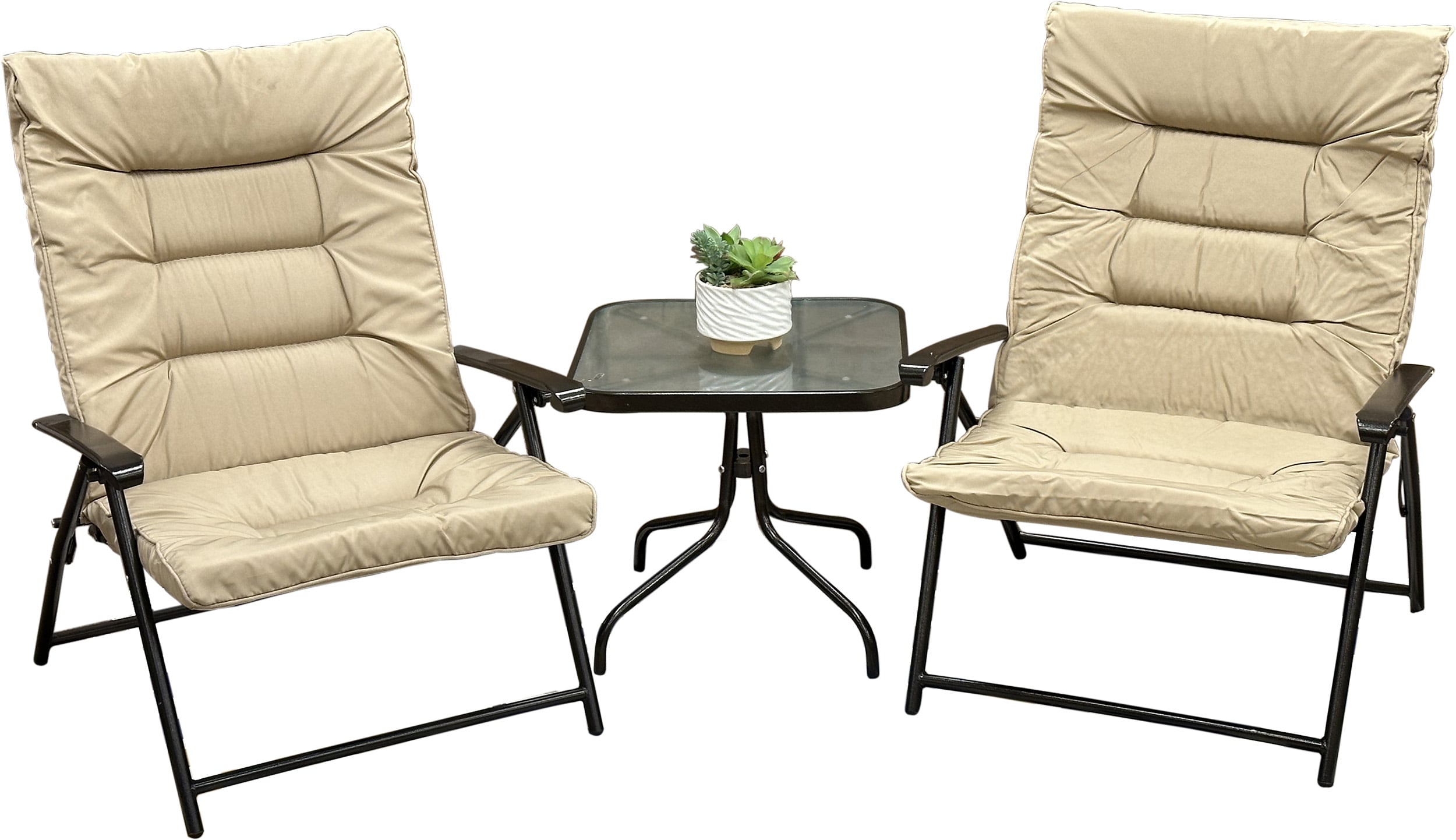Kozyard KZBFSDB Patio conversation Sets 3 -Piece Patio Conversation Set with Brown