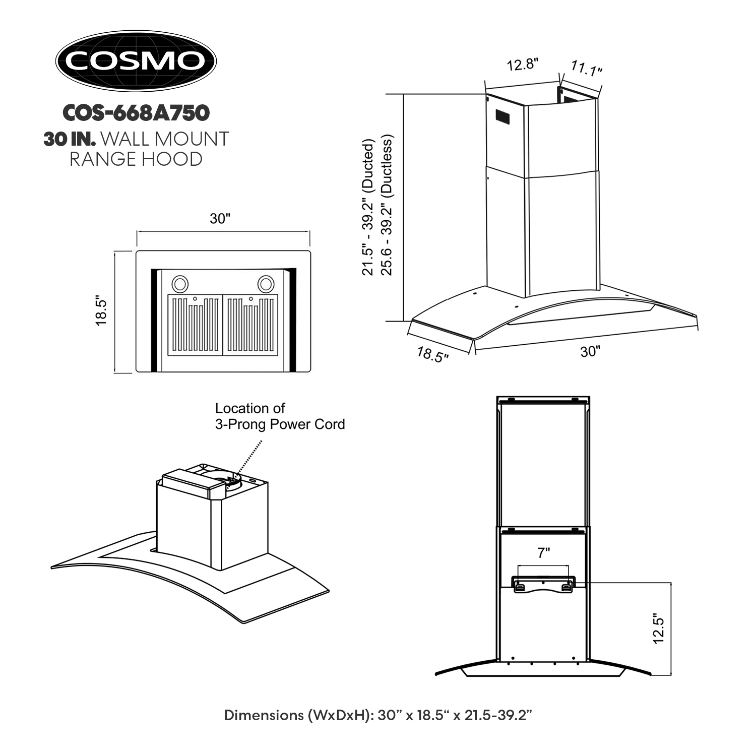 Cosmo COS-668A750 Wall-Mounted-Range-Hoods - View #17