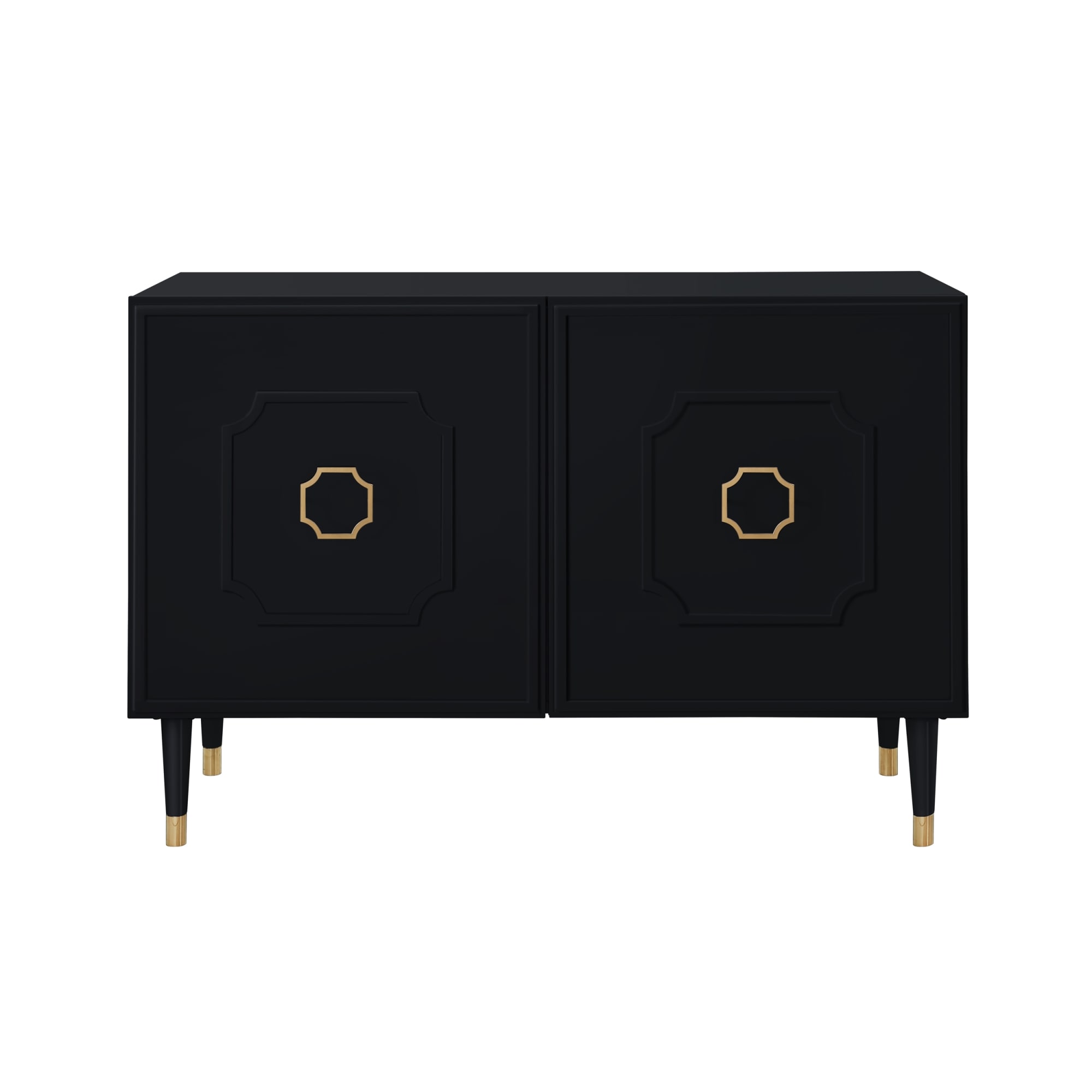 Inspired Home SD103-09BK2-LS Keao Traditional Black Sideboard