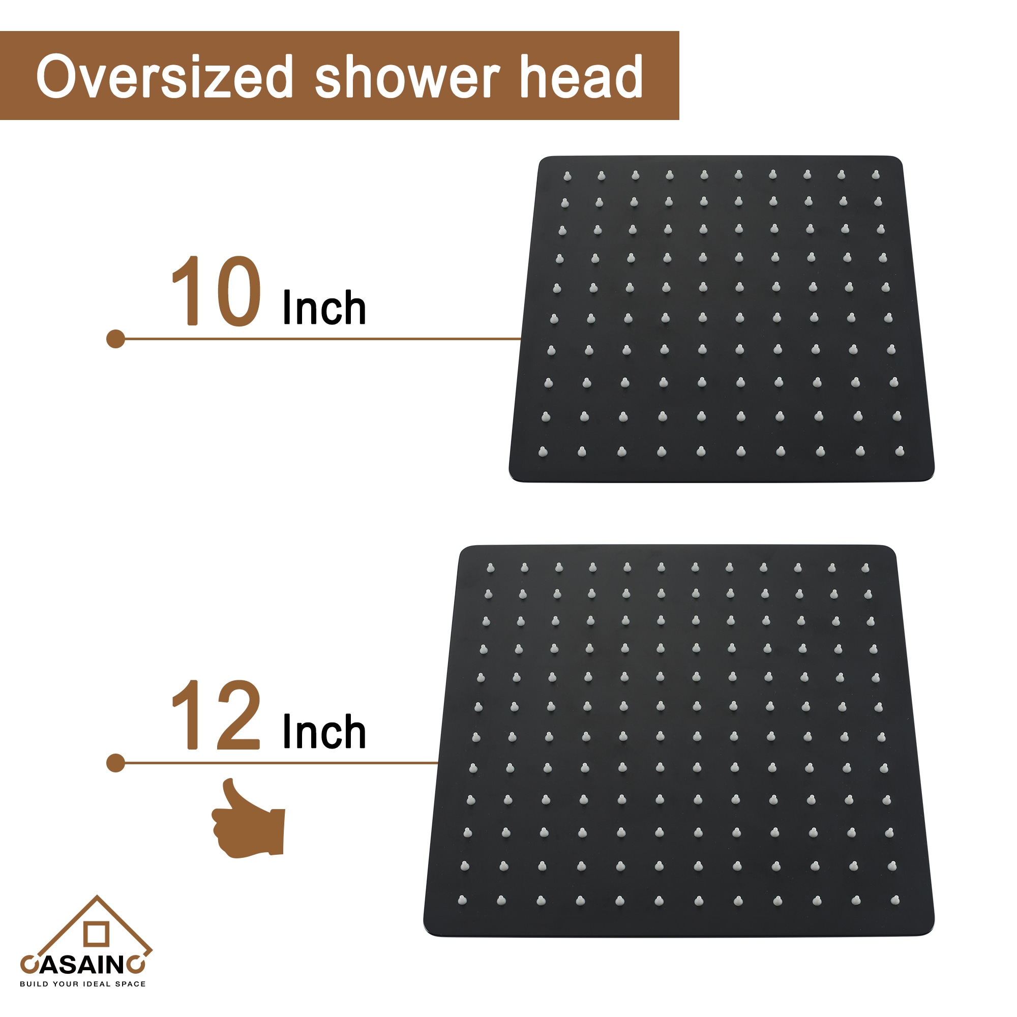 CASAINC CS3513-12MB Showerhead-Bar-Panels - View #5