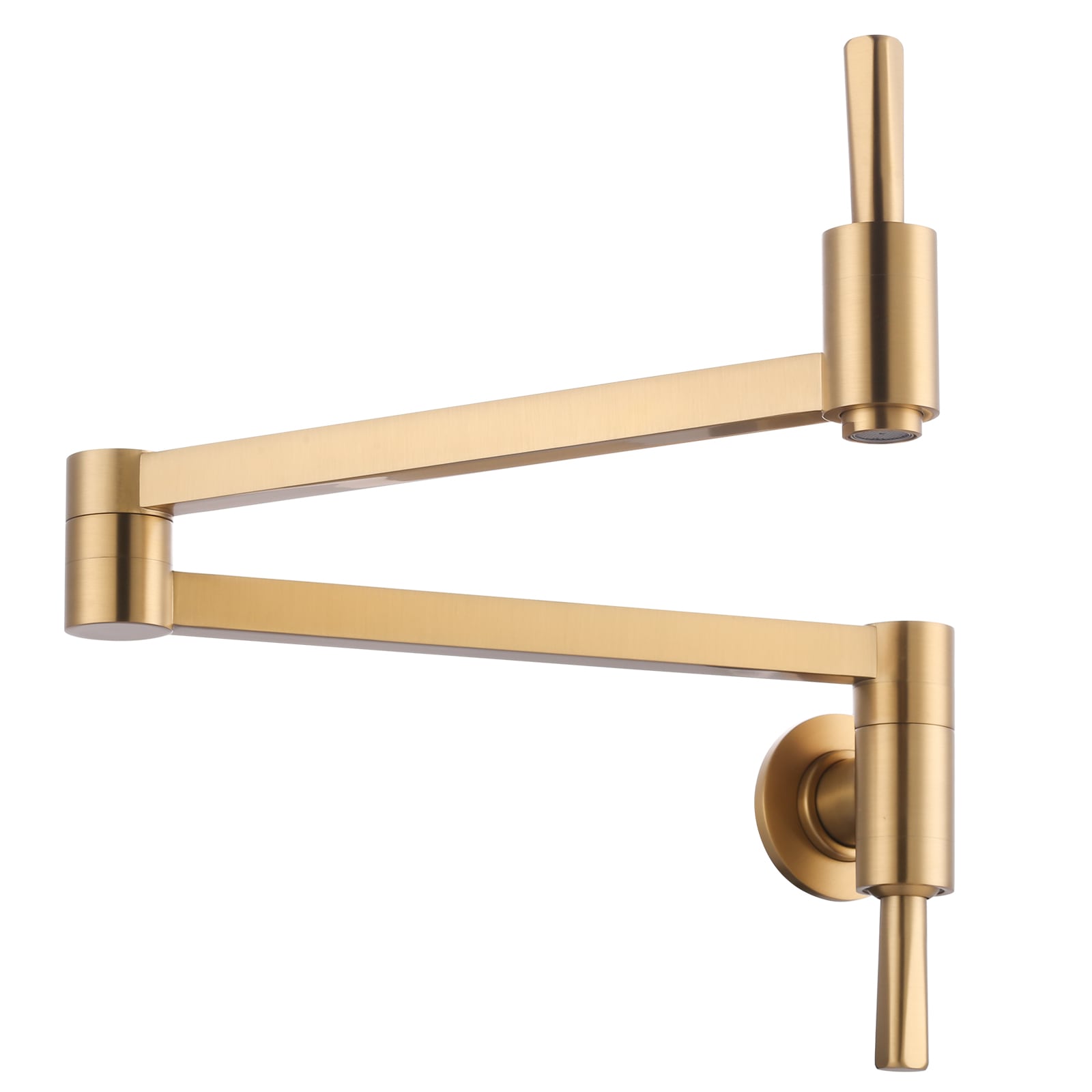 WOWOW 2311300G Gold Double Handle Wall-mount Pot Filler Kitchen Faucet