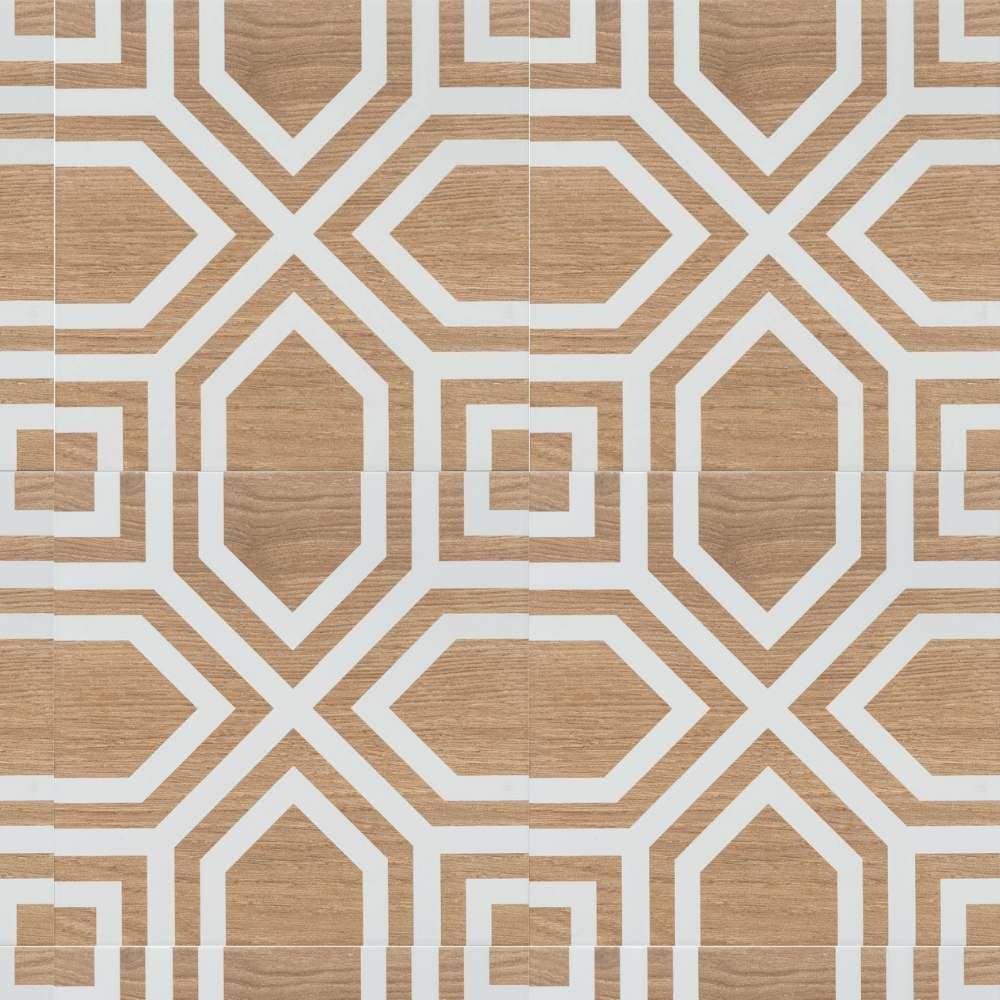 The Tile Life TLARE1010PM Larissa Punta Miel 10-in x 10-in Matte Porcelain Wood Look Floor and Wall Tile (11-sq. ft/ Carton)