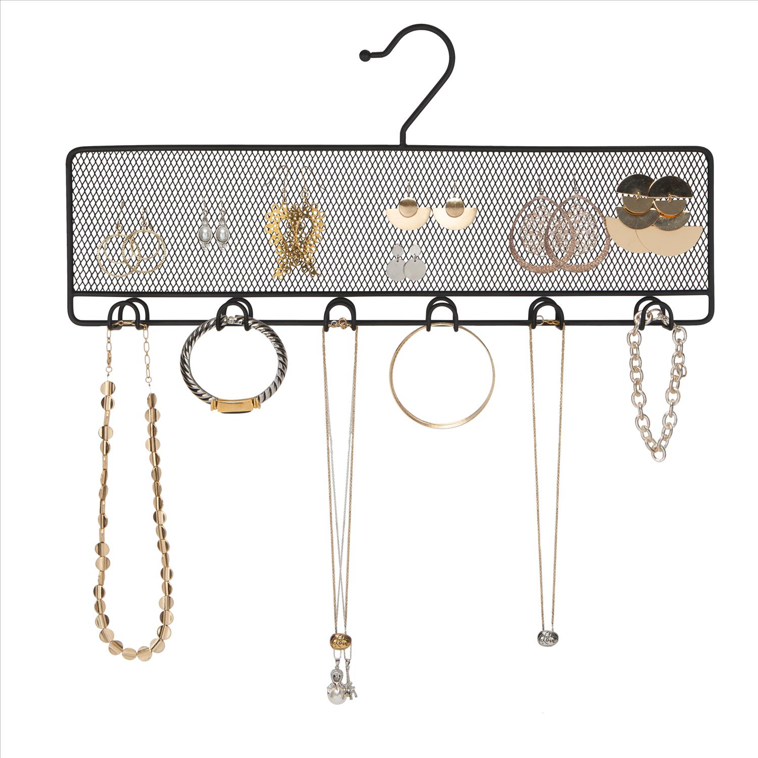 Simplify 26655-BLACK Black Jewelry Armoire