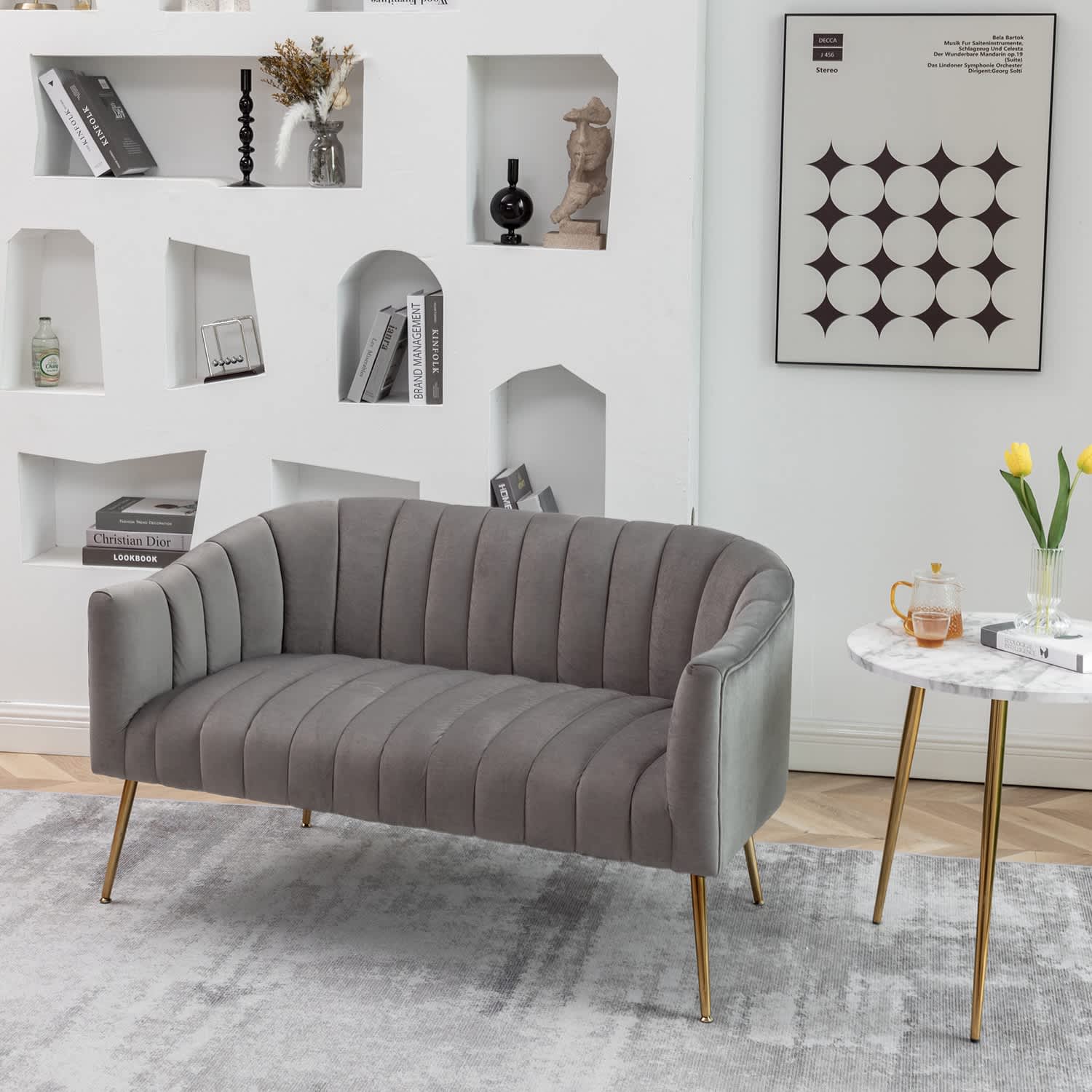 SEYNAR XY541-GREY Sofas-Loveseats - View #2