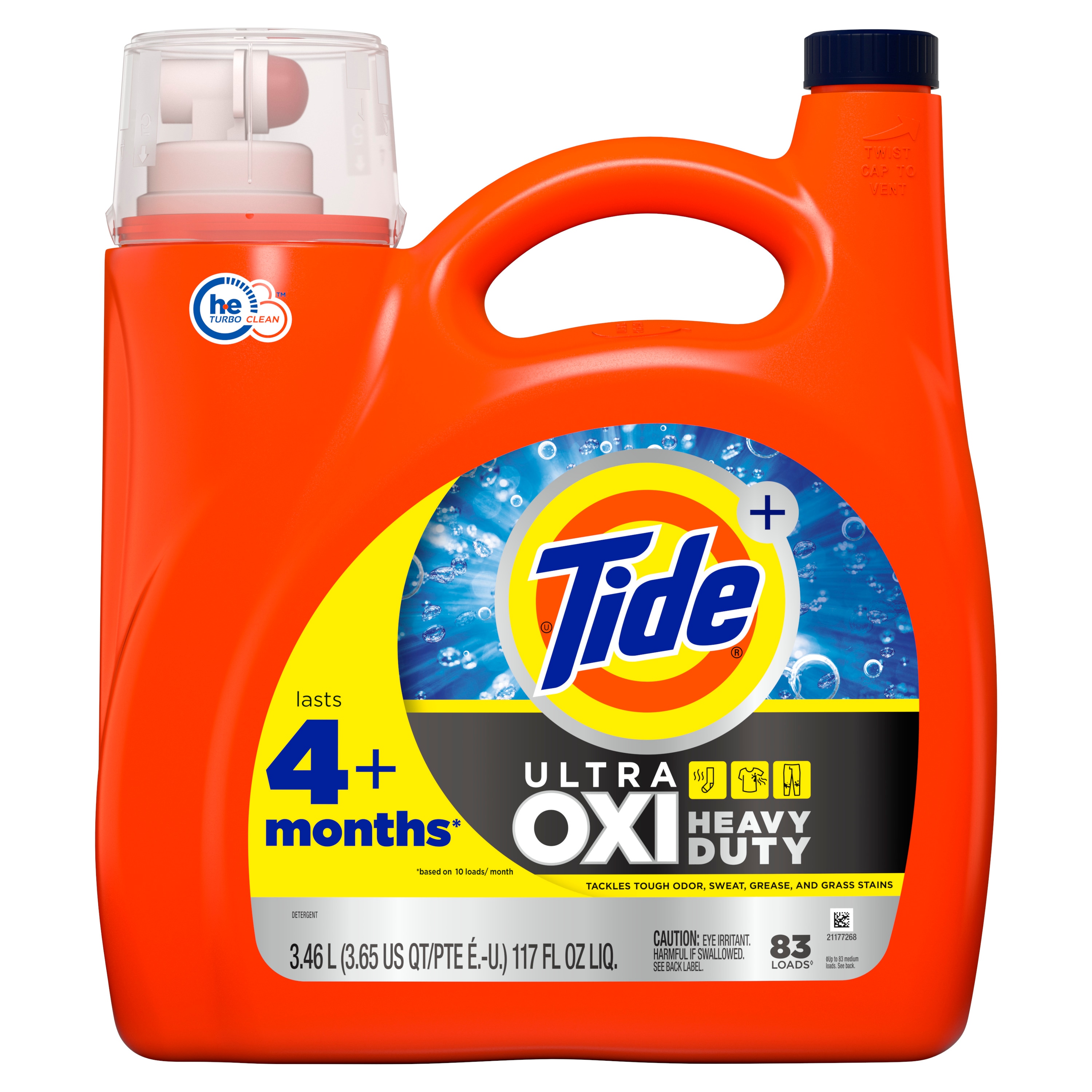 Tide 3077217492 Heavy Duty Ultra OXI HE Laundry Detergent 94 Loads 117 -fl oz