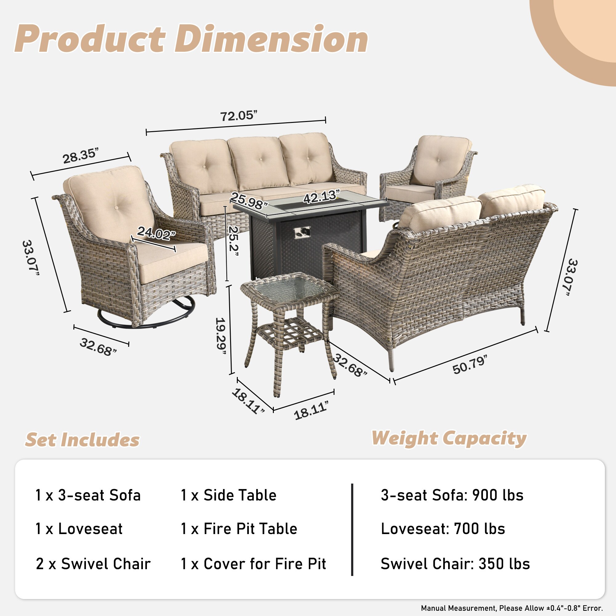 Ovios RFP03PD6-5Y Patio-Conversation-Sets - View #8