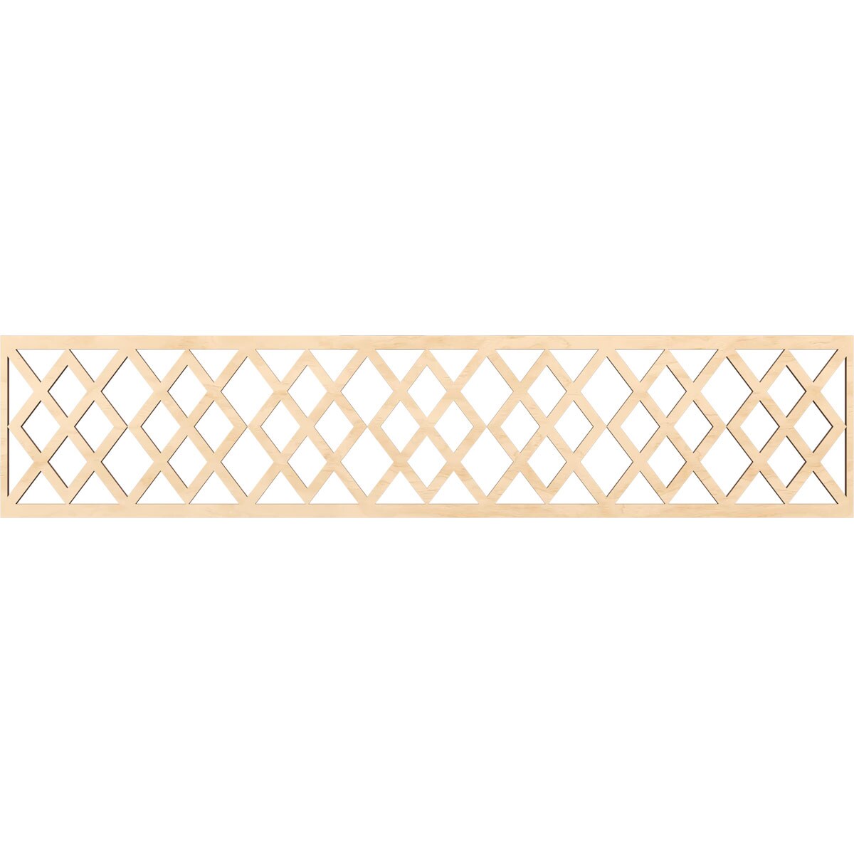 Ekena Millwork MLDA10X46HADBI Hadley Fretwork Flat Trim 10-in x 3.9-ft Birch Brown Unfinished 2156170 Pierced Wall Panel Moulding